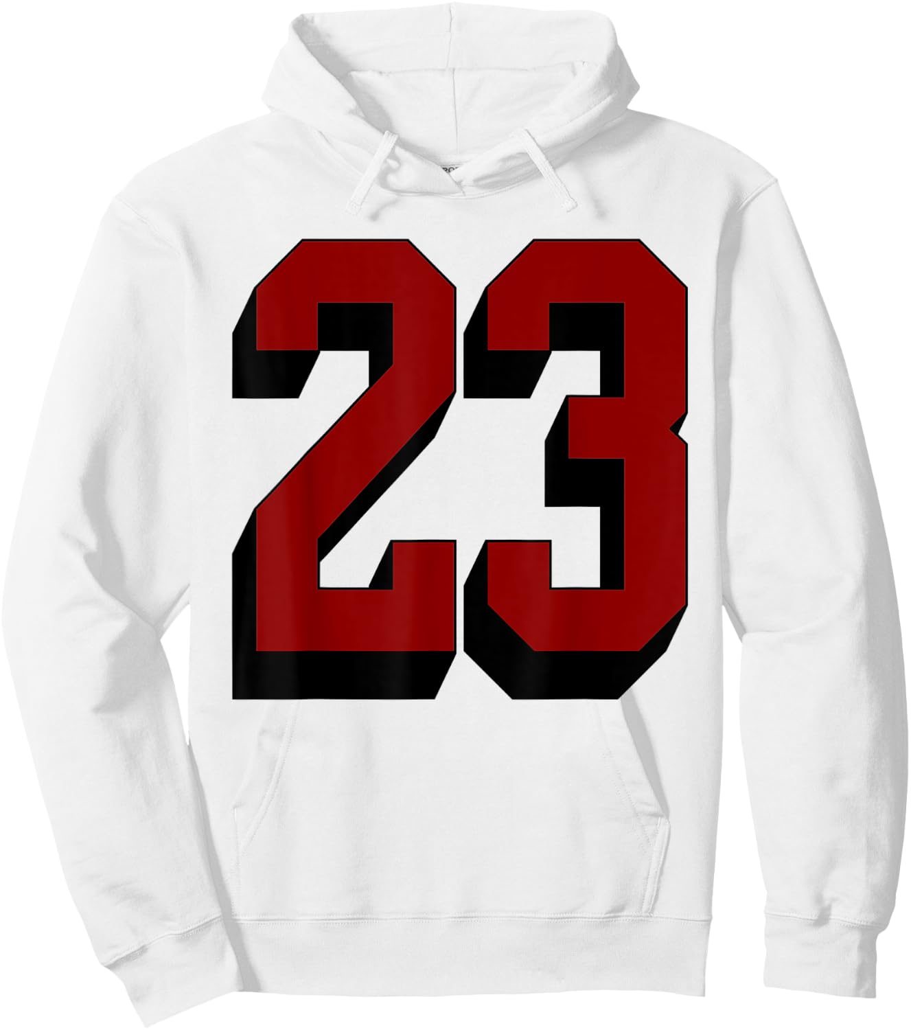 #23 Number 23 Varsity Fan Sports Team White Jersey Hoodie - Hoodie | White