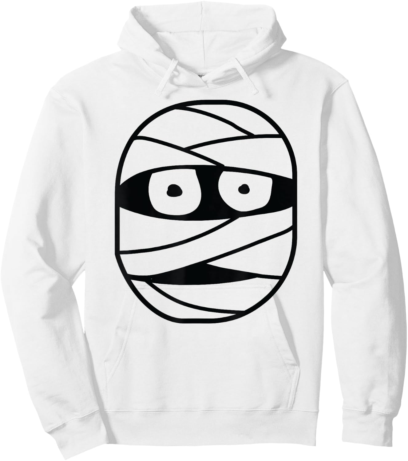 Halloween Mummy Face Costume Kids Men Women Boys Girls Hoodie - Hoodie | White