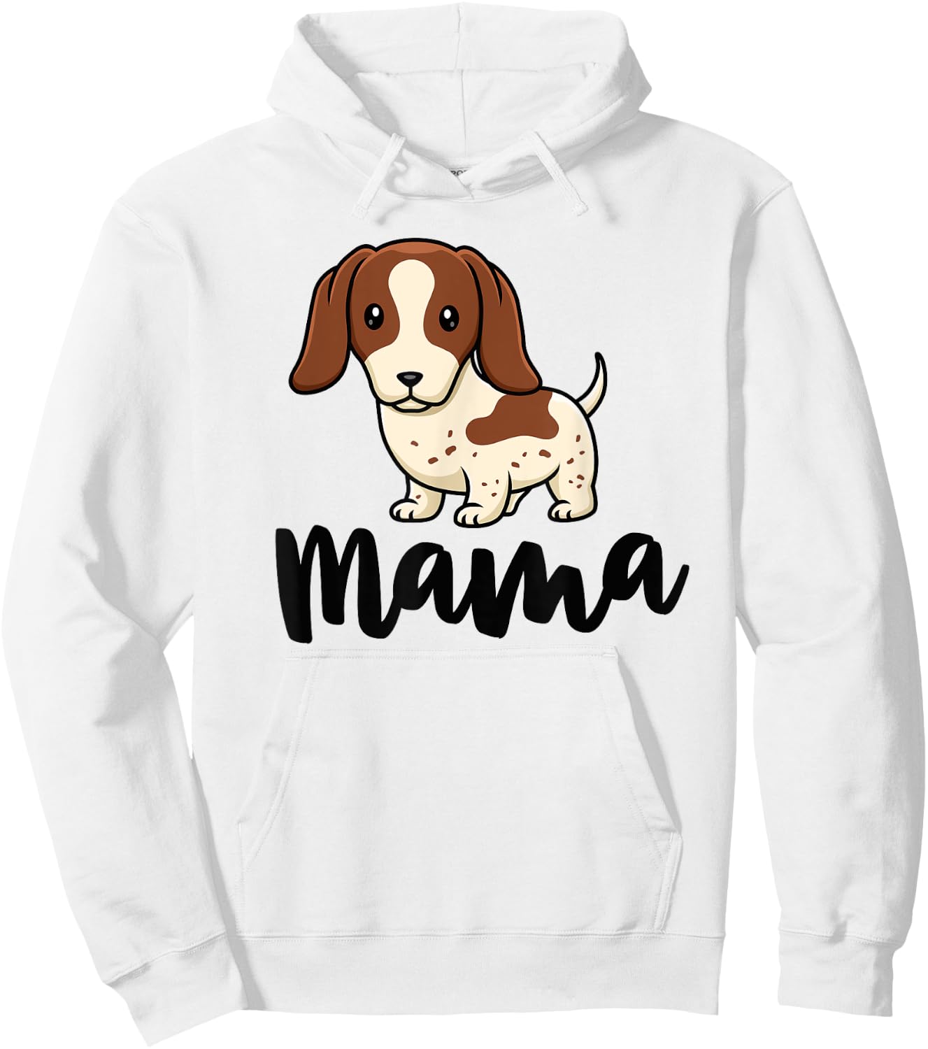Piebald Dachshund Mama Shirt Doxie Mom Dog Lover Women Girls Kids Hoodie - Hoodie | White
