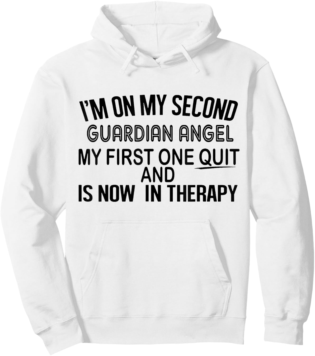 I'm On My Second Guardian Angel Hoodie - Hoodie | White
