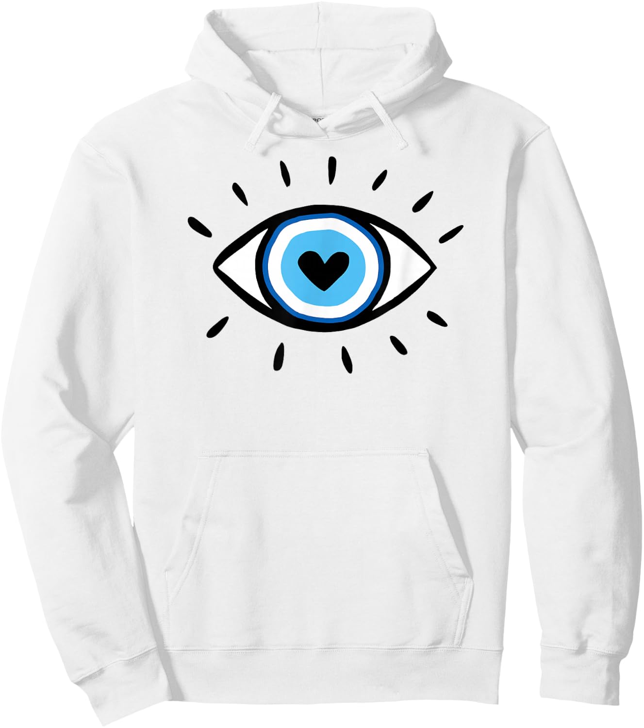 Evil Eye Spiritual Aesthetic Esoteric Mystical Themed Hoodie - Hoodie | White