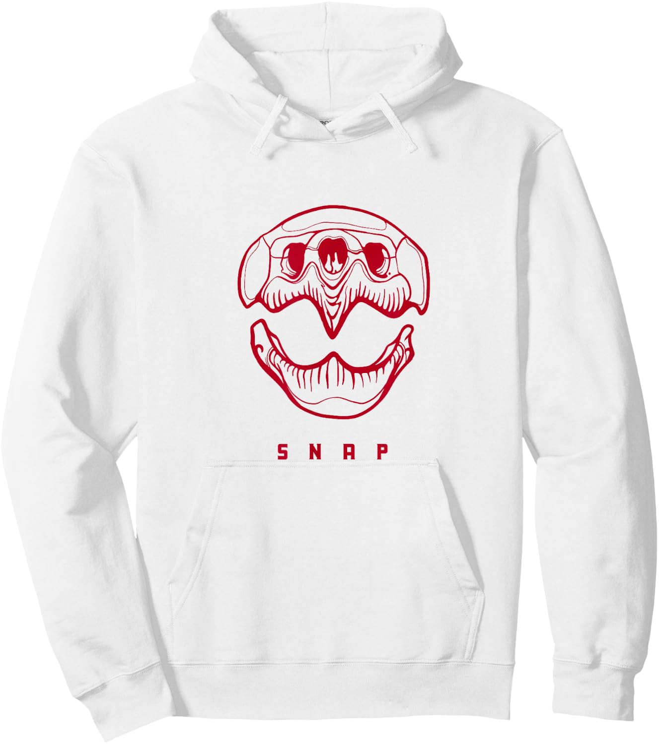 Alligator snapping turtle skull. Design for reptile lovers Hoodie - Hoodie | White