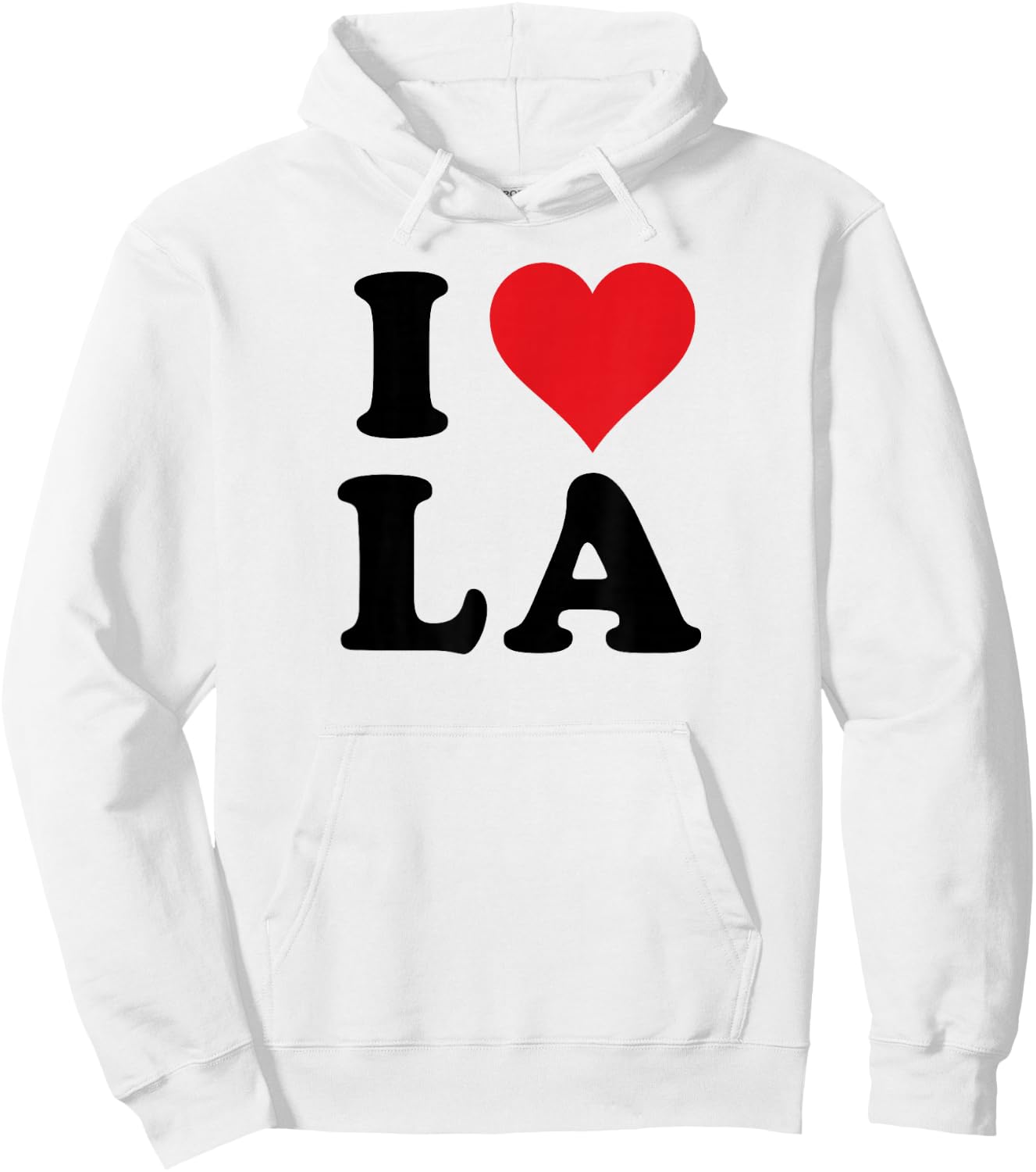 I Heart LA Initials I Love L.A. First And Last Name L A Hoodie - Hoodie | White