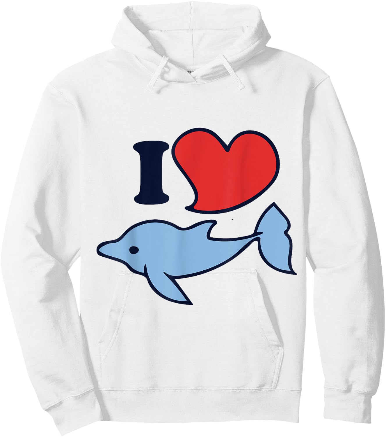 I love dolphins cute dolphin Hoodie - Hoodie | White