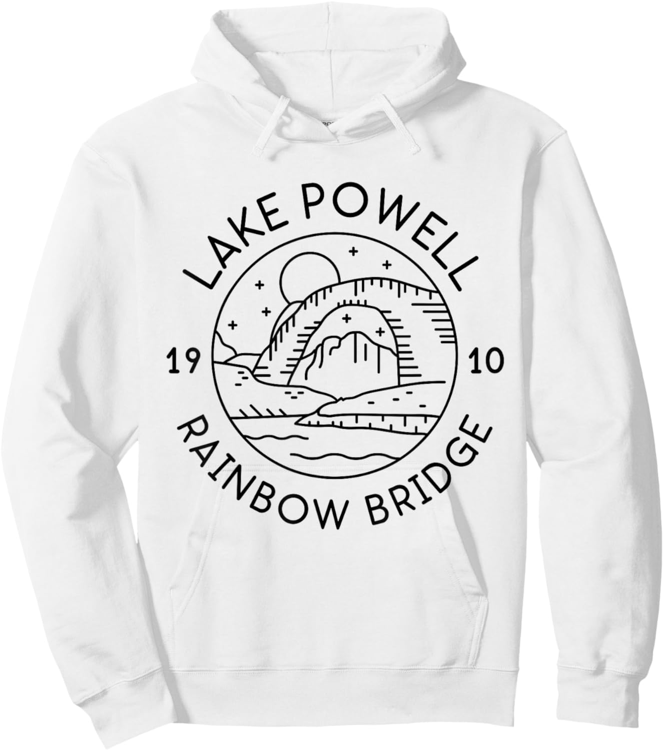 Lake Powell National Park 1910 Rainbow Bridge Monument Hoodie - Hoodie | White