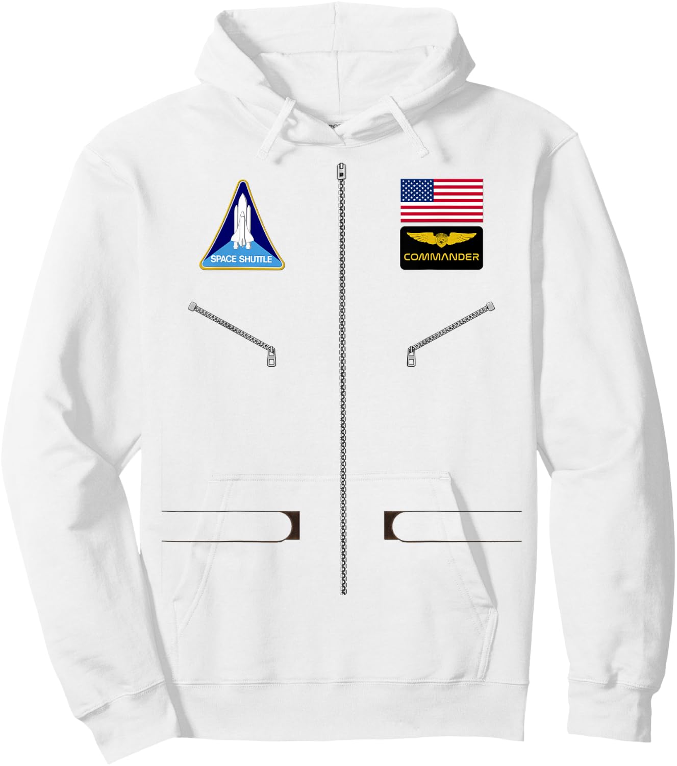 Astronaut Space Flight Suit Halloween Costume Birthday Gift Hoodie - Hoodie | White