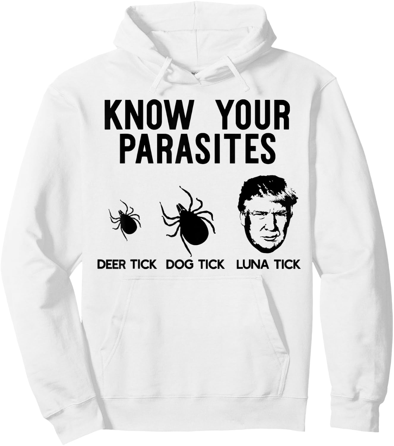 Know Your Parasites Deer Tick Dog Tick Luna Tick Hoodie - Hoodie | White