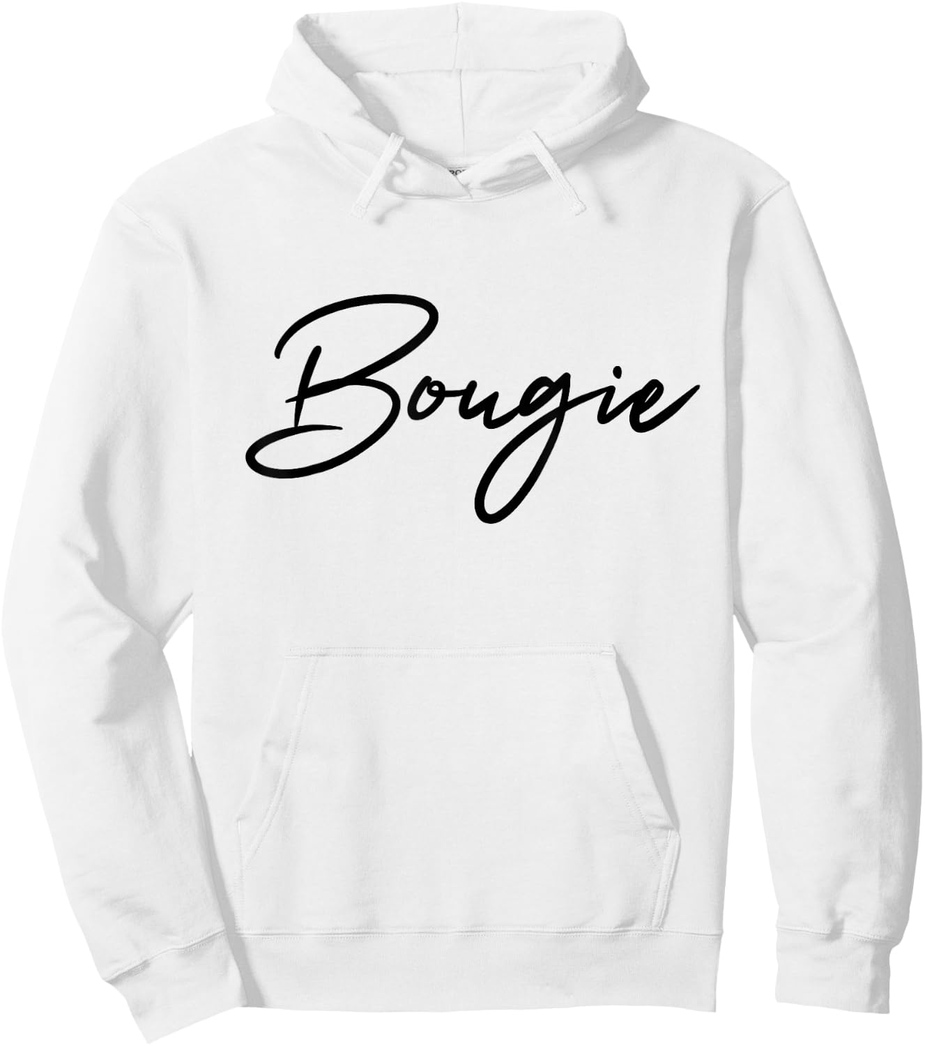 Bougie Script Glam Queen Arty Style Cute & Funny Bougie Hoodie - Hoodie | White