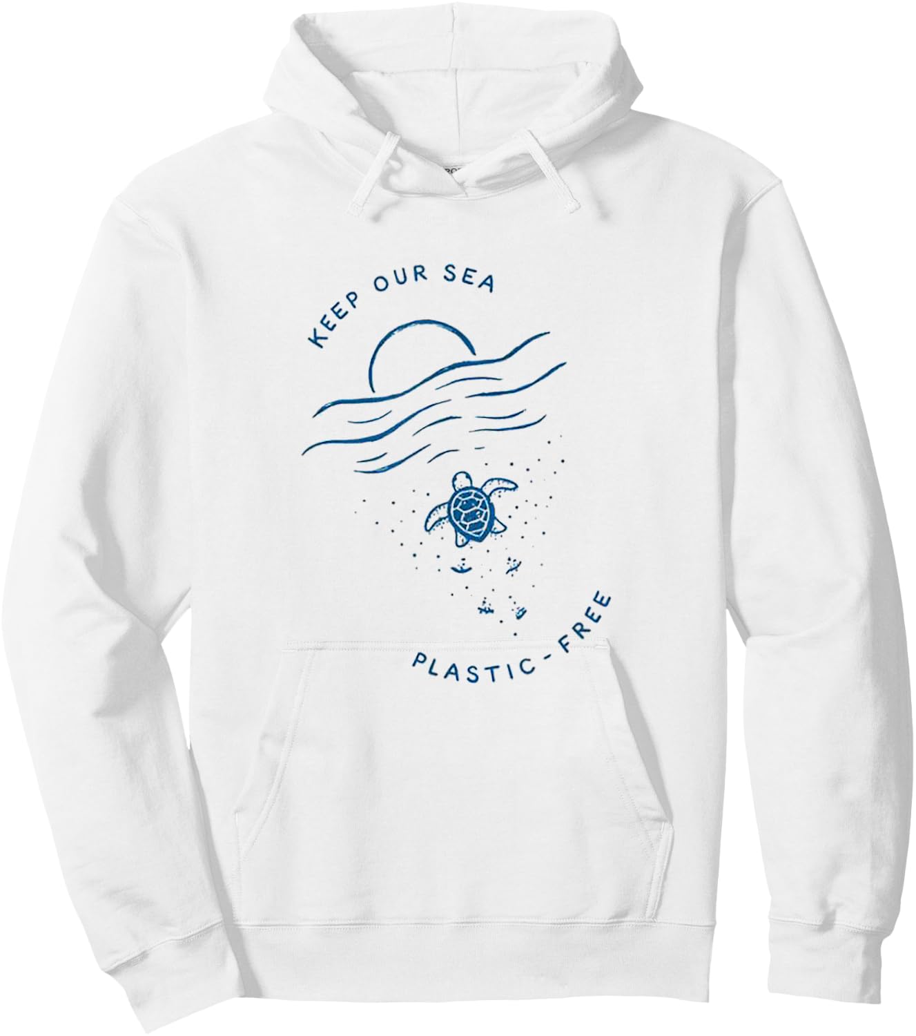 Keep Our Sea Plastic -Free Ocean Lover Gift Hoodie - Hoodie | White