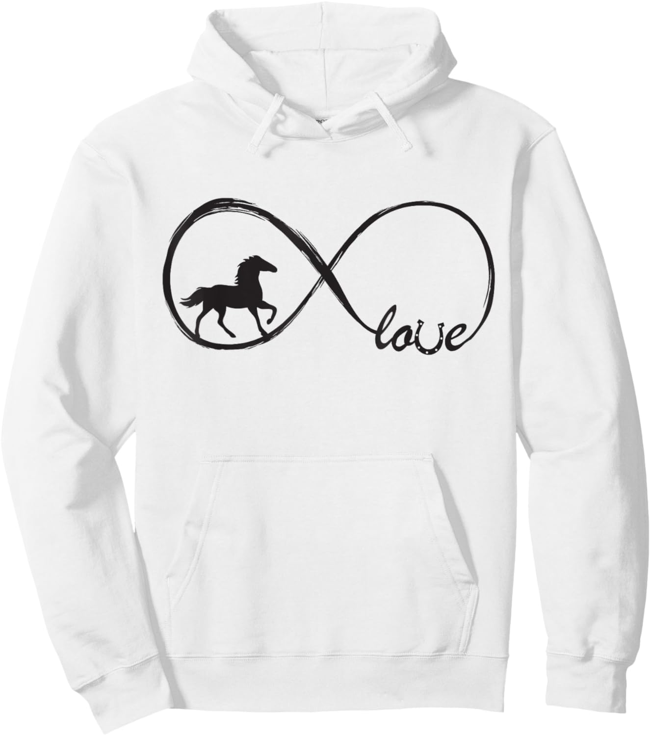 Horse Loving Girl Woman Equestrian Infinity Love Horses Hoodie - Hoodie | White