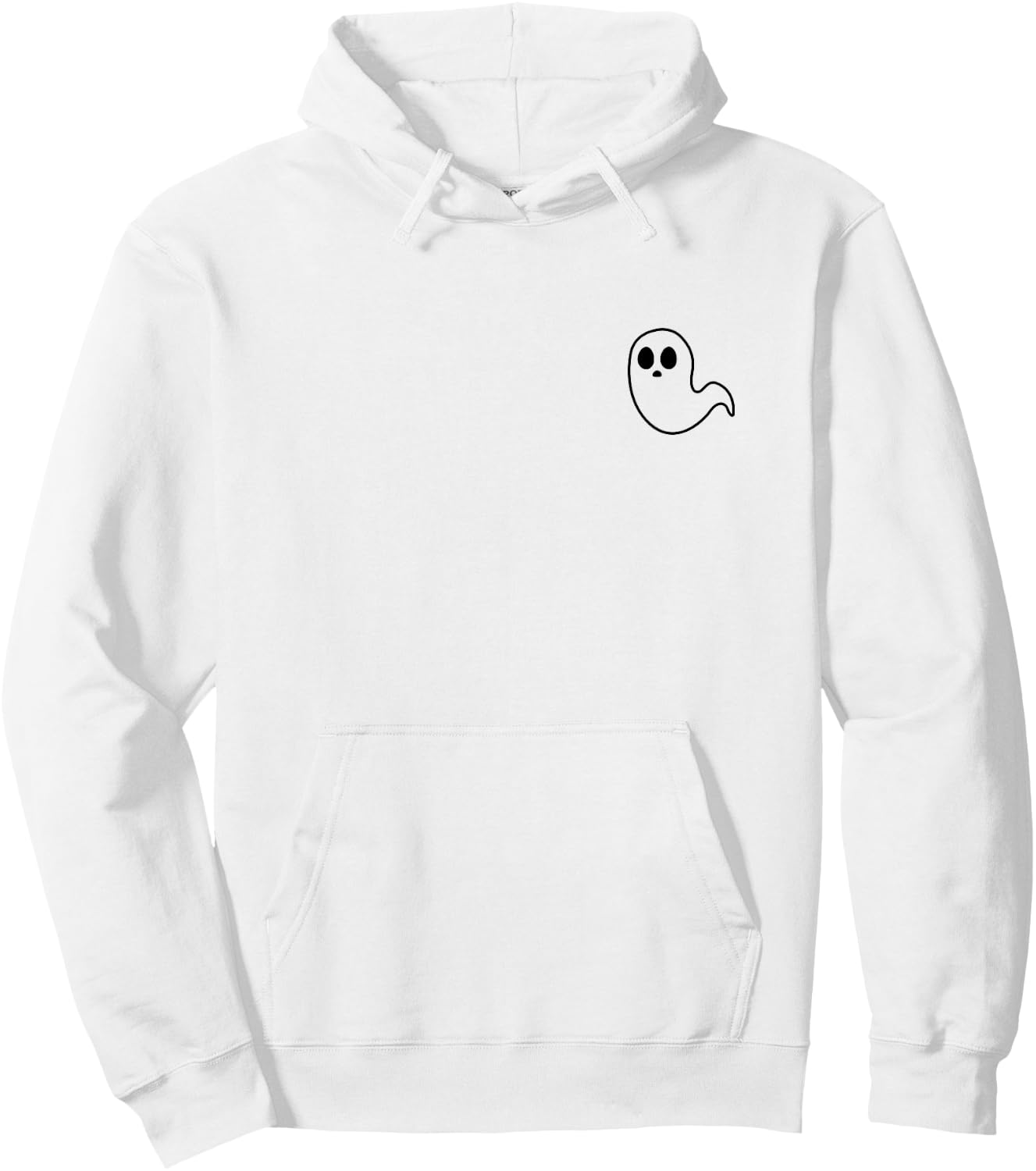 Little Ghost Subtle Halloween Fall Minimal Spooky Season Hoodie - Hoodie | White