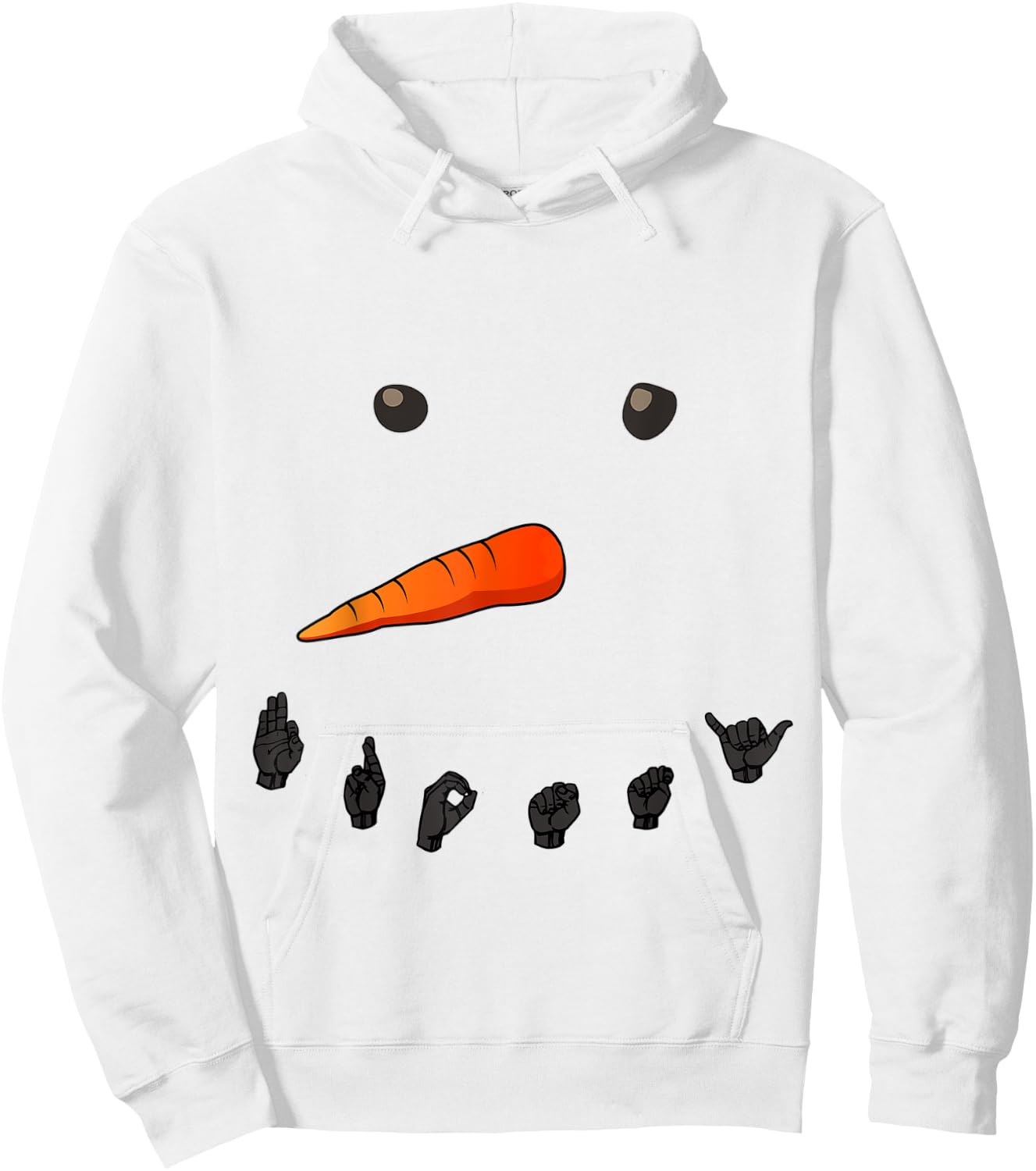 Snow Man Sign Language Teachers Interpreter ASL Hoodie - Hoodie | White