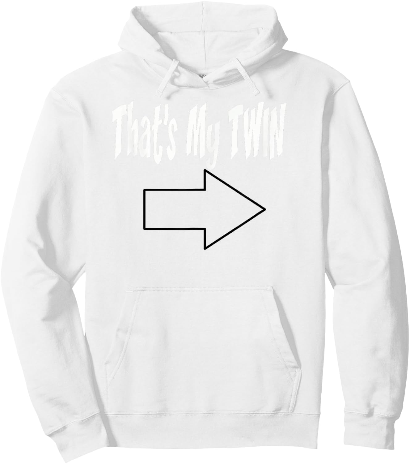 Thats My Twin Arrow Point to Left T Shirt Hoodie - Hoodie | White