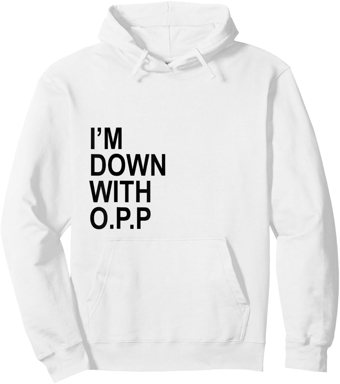 OPP Rap Lyrics 90s Hoodie - Hoodie | White