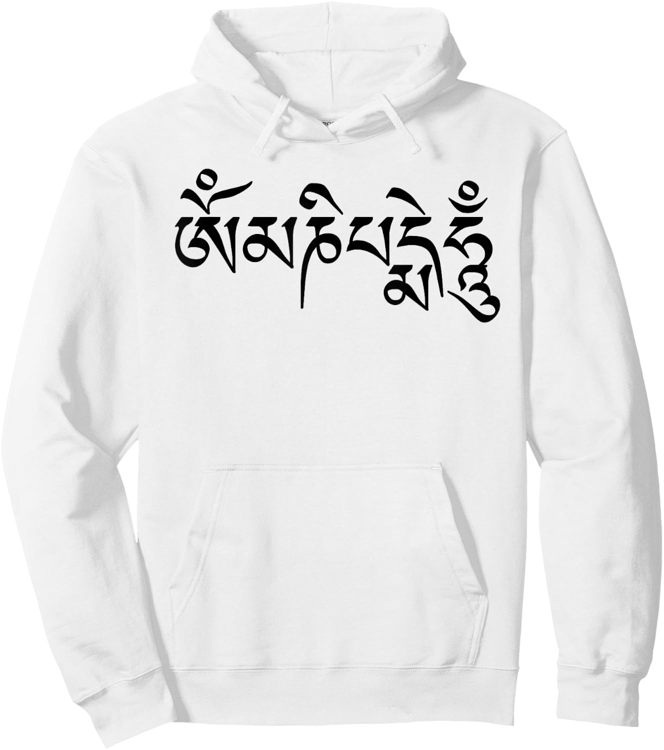 Om Mani Padme Hum- Buddhist Mantra Hoodie - Hoodie | White