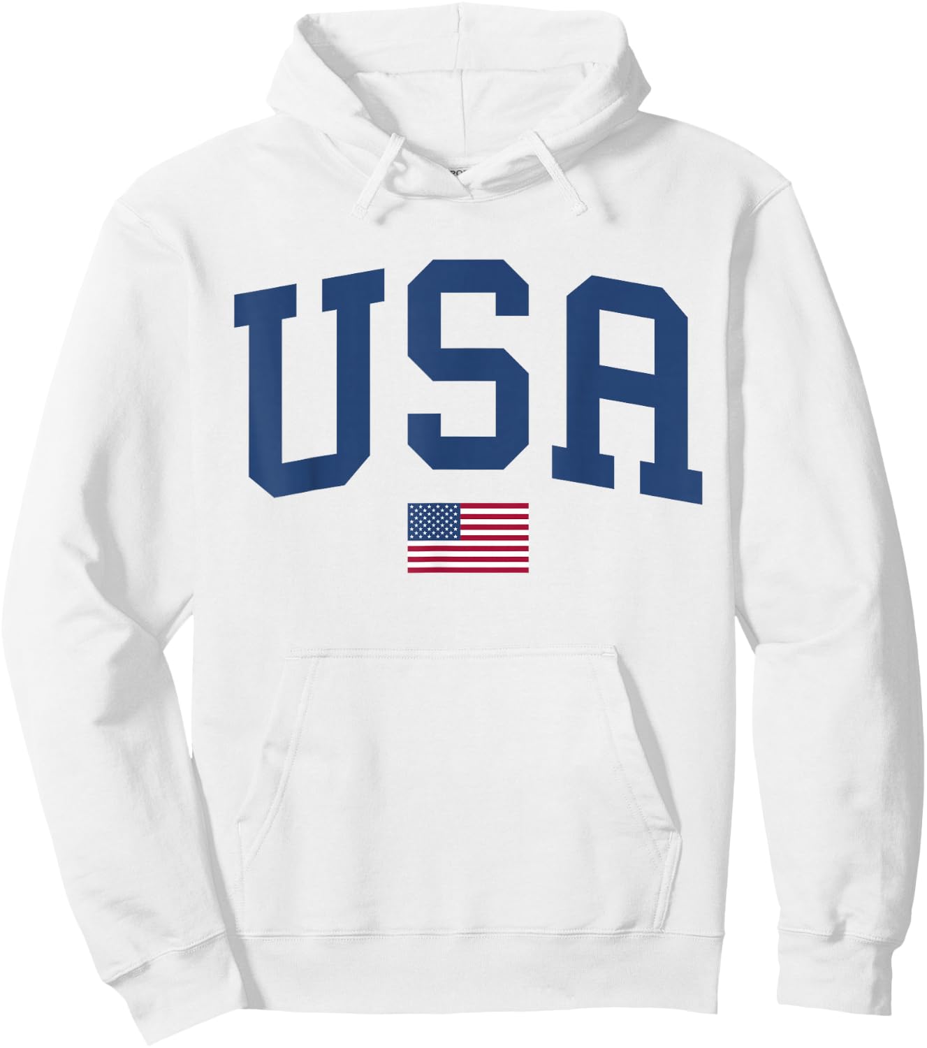 USA T Shirt Women Men Kids Patriotic American Flag July 4th Hoodie - Hoodie | White