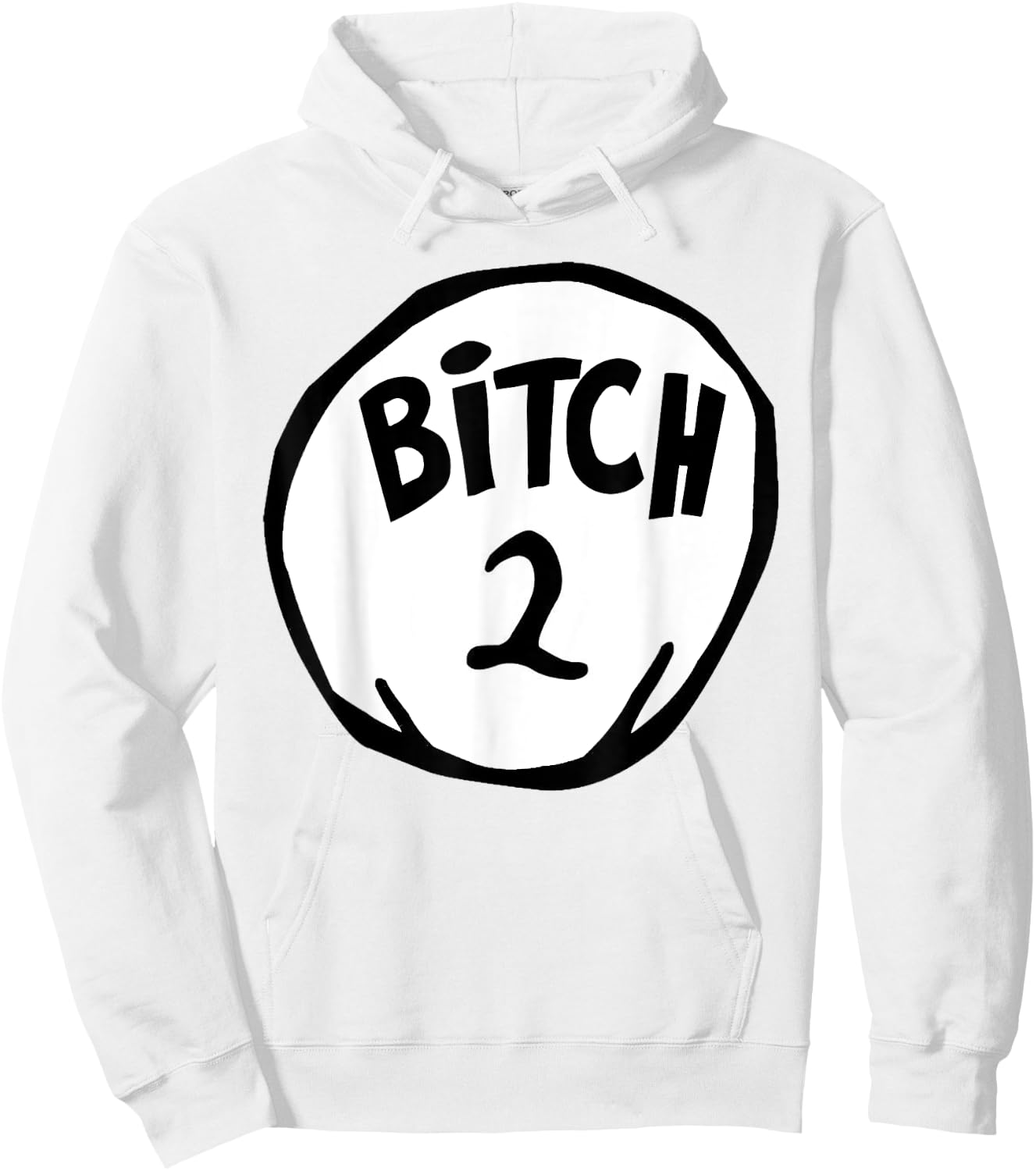 Funny Bitch 2 Matching Group Halloween Costume Hoodie - Hoodie | White