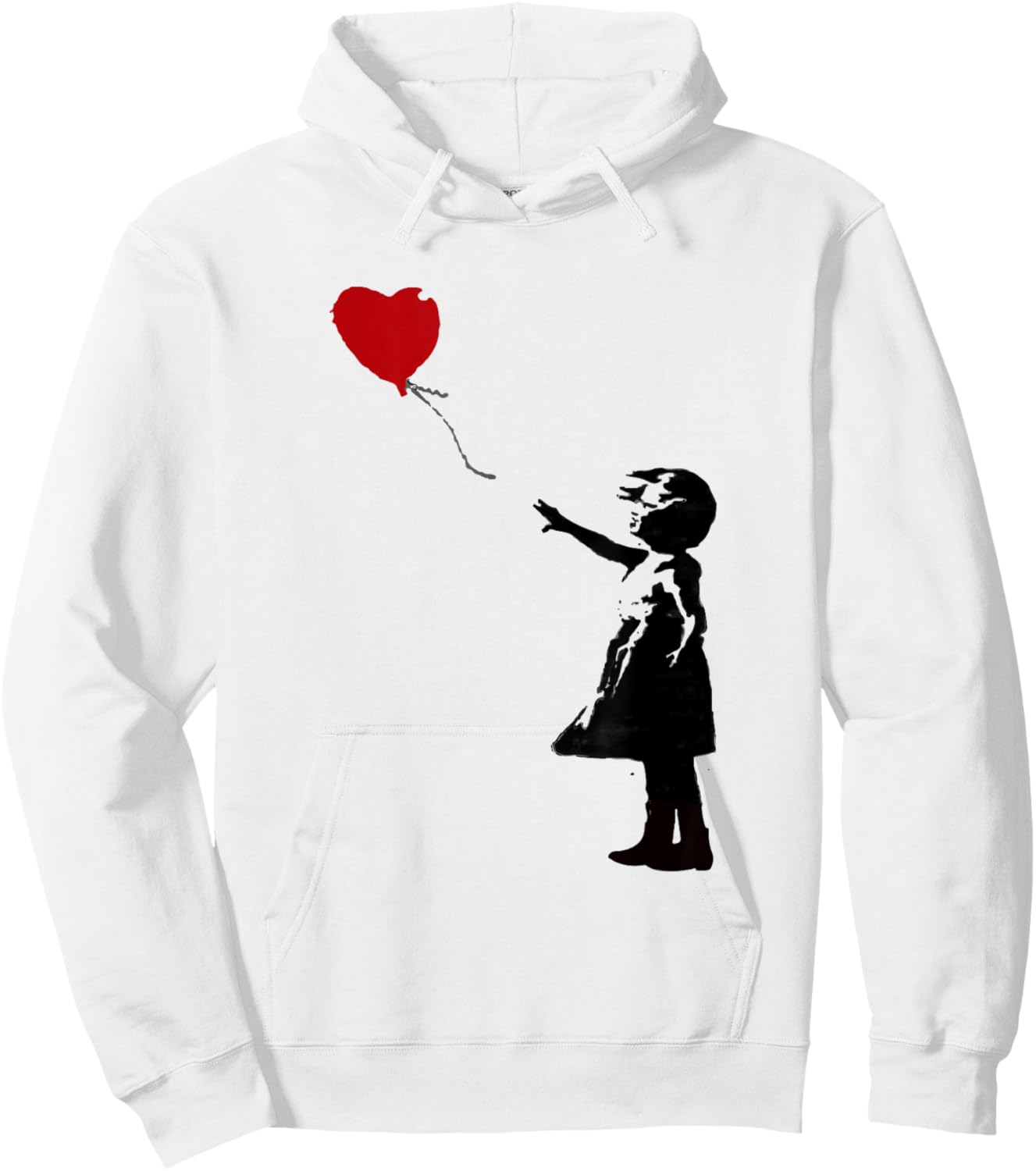 Heart Balloon Girl Hoodie - Hoodie | White