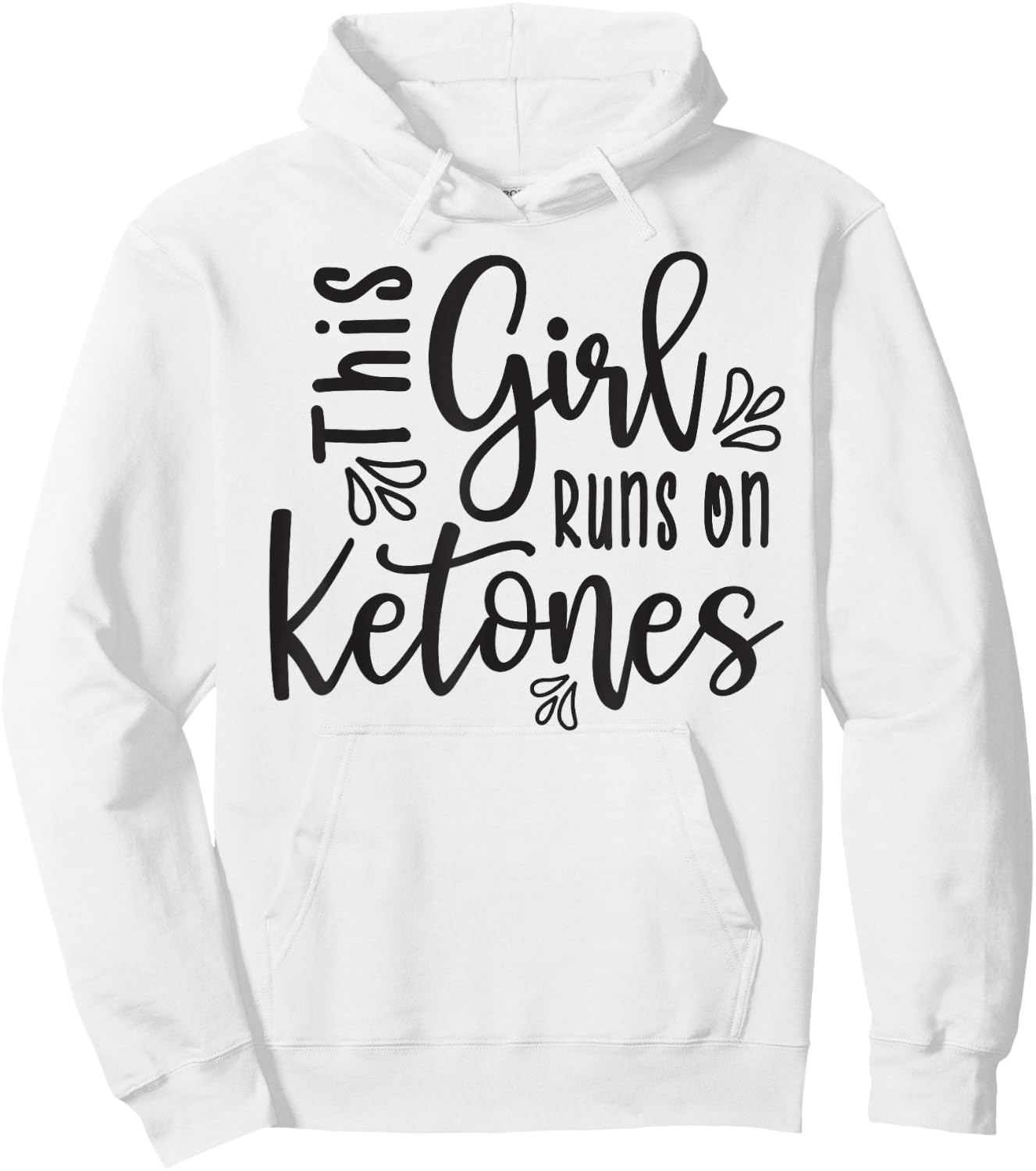 This Girl Runs On Ketones Fitness Keto Funny Hoodie - Hoodie | White