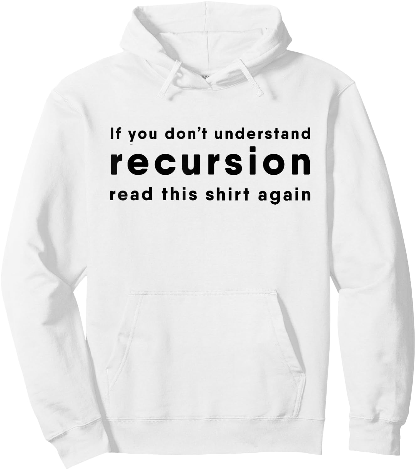 Programmer Recursion Recursion Definition Hoodie - Hoodie | White