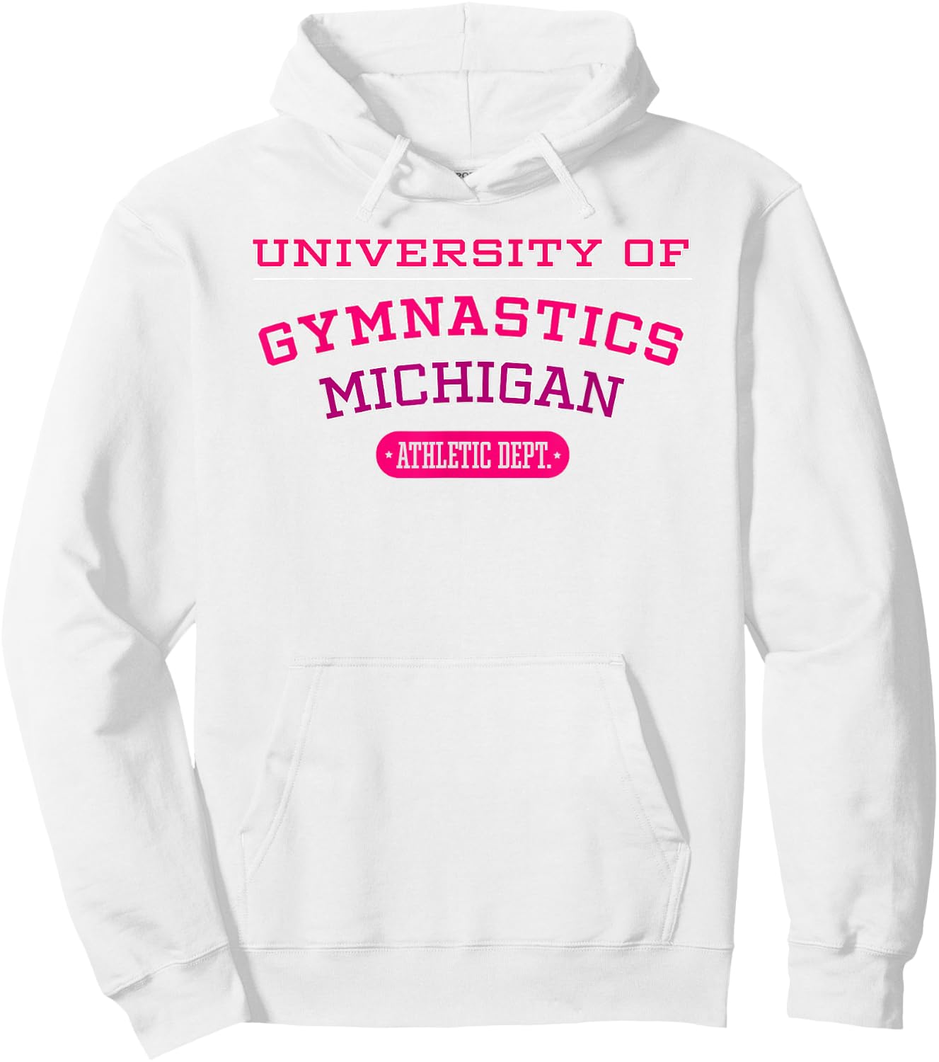 University of Gymnastics MICHIGAN Athletic Dept. Hoodie - Hoodie | White