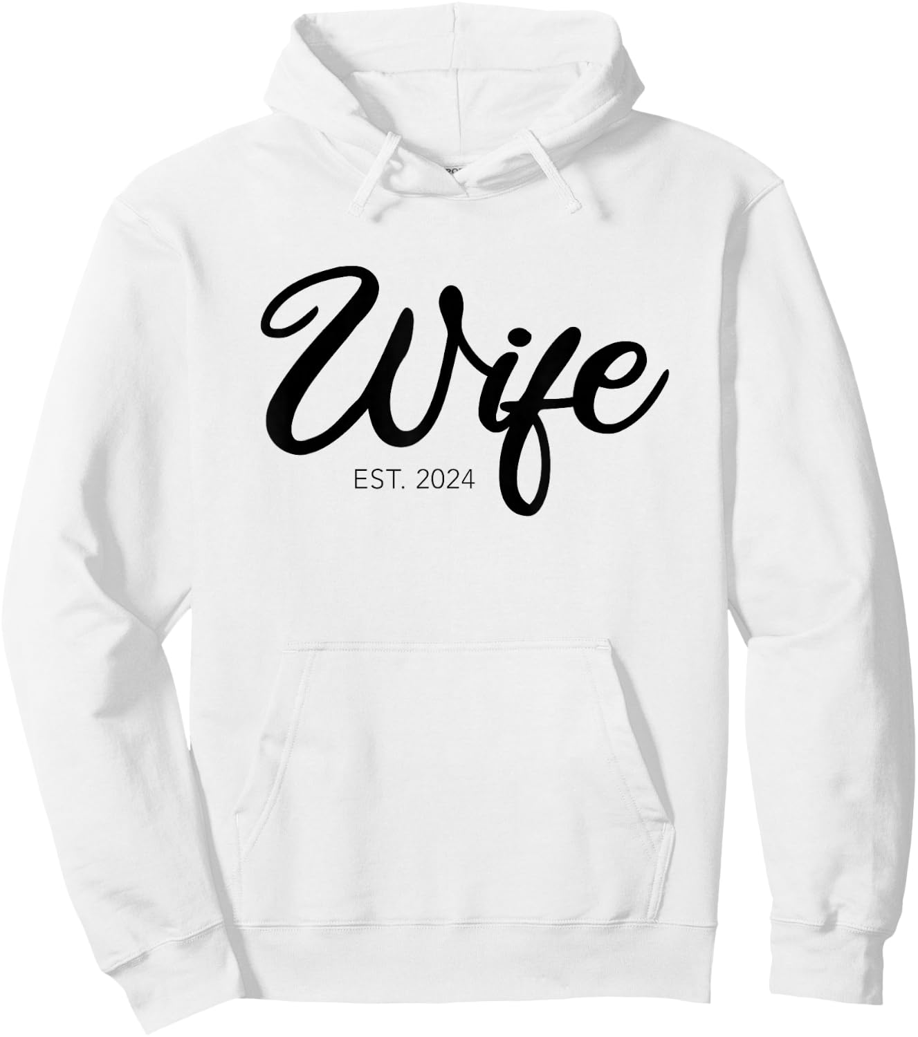 Wedding Wife Est. 2024 Hoodie - Hoodie | White