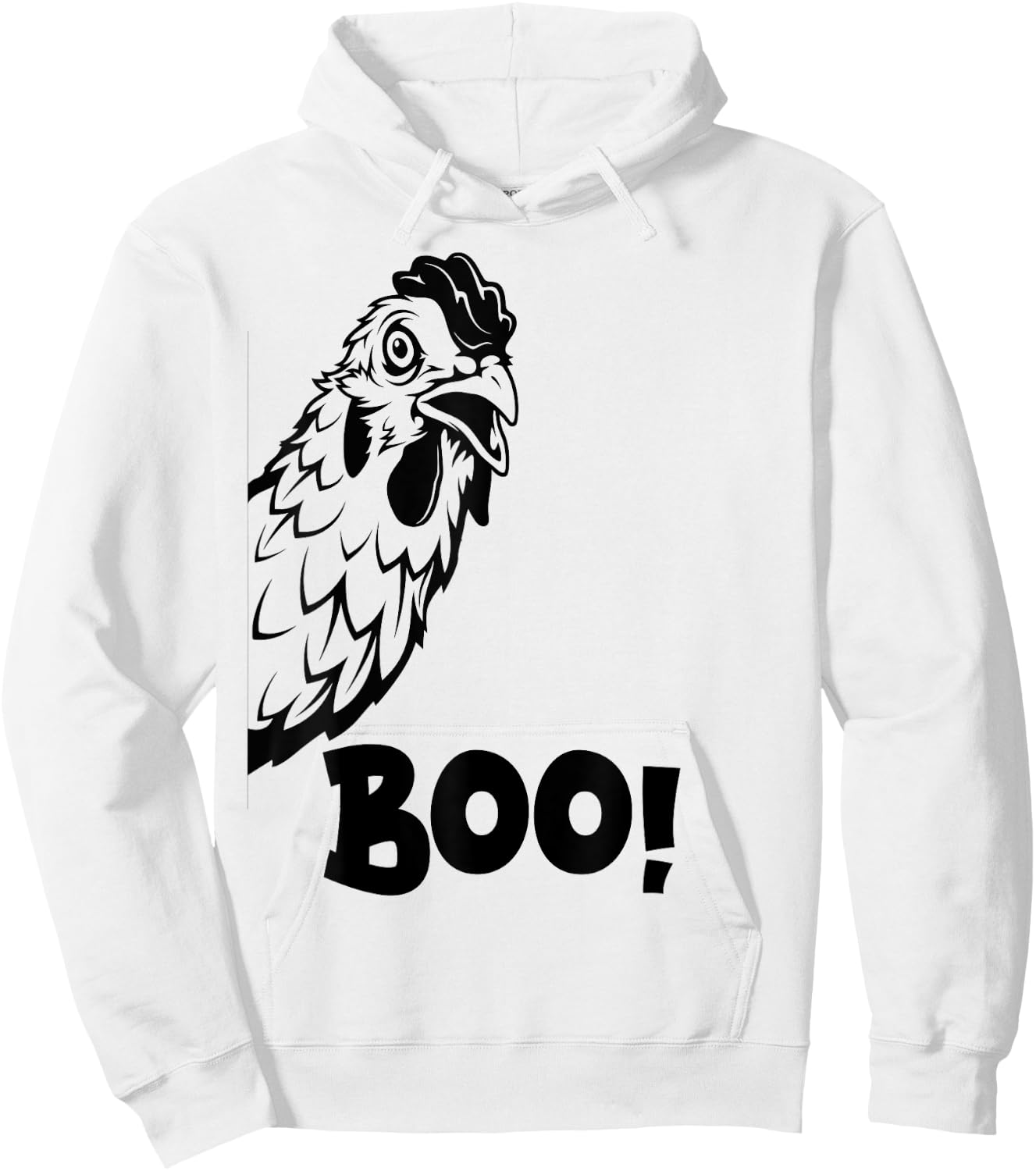 Boo Chiken Shirt Hen Hiding Peekaboo Scary Halloween Chicken Hoodie - Hoodie | White