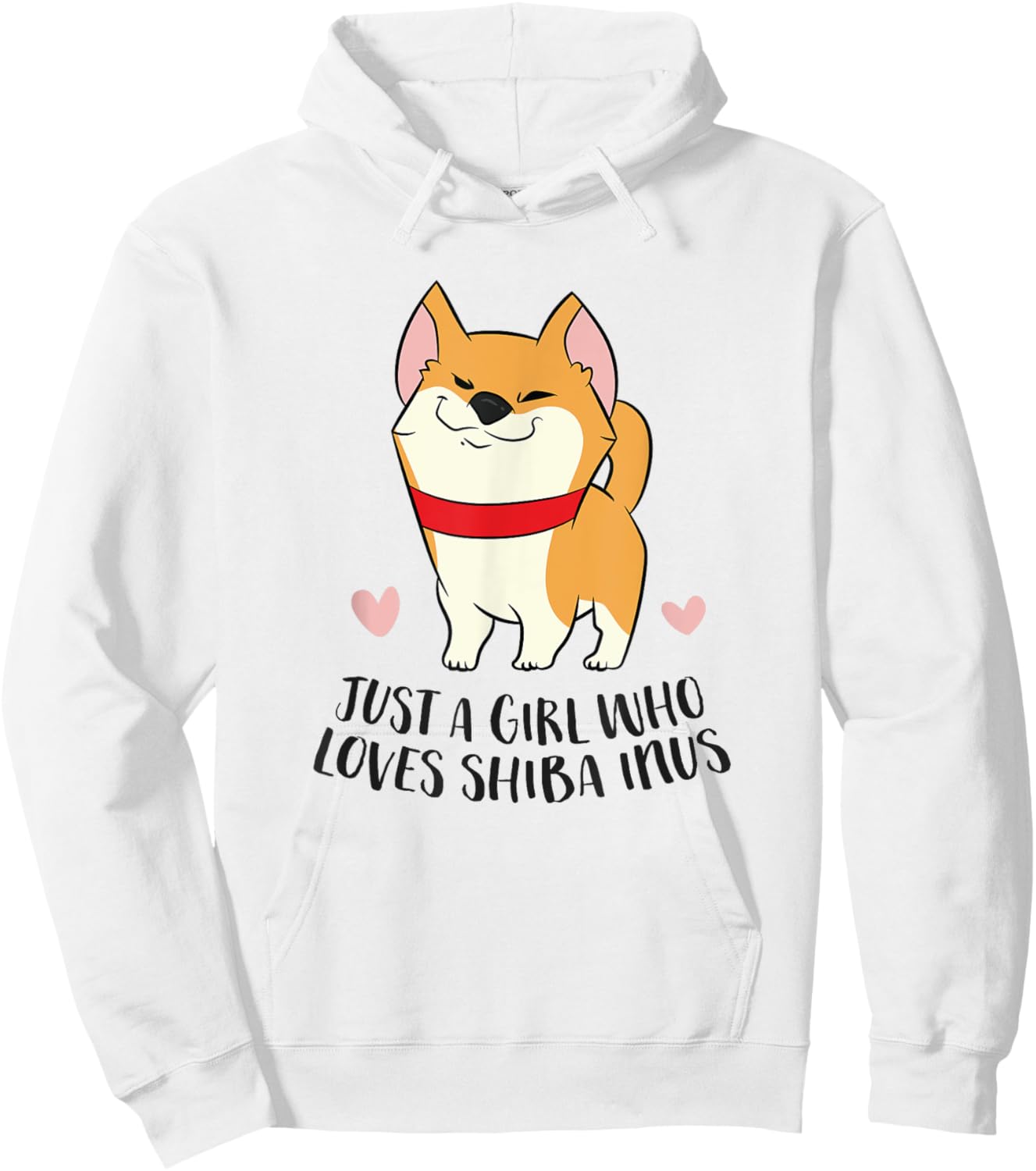 Just a Girl Who Loves Shiba Inus Hoodie - Hoodie | White