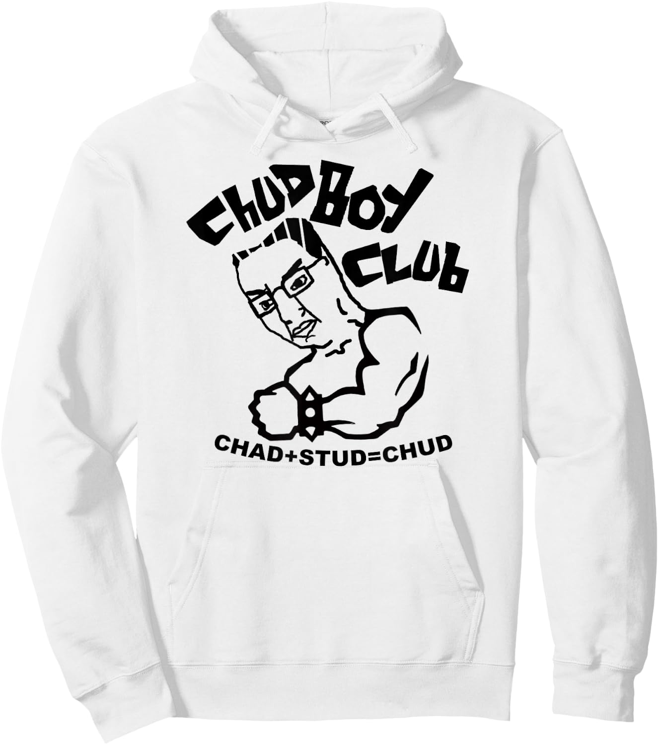 Chud Boy Club Chad Stud Meme Hoodie - Hoodie | White