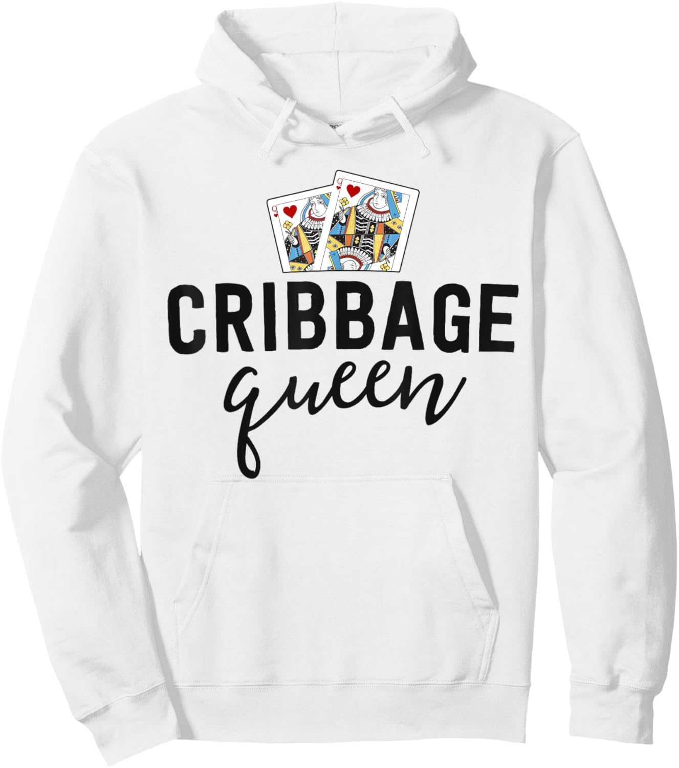 Funny Cribbage Shirt Women Cribbage Queen Player Mom Gift Hoodie - Hoodie | White