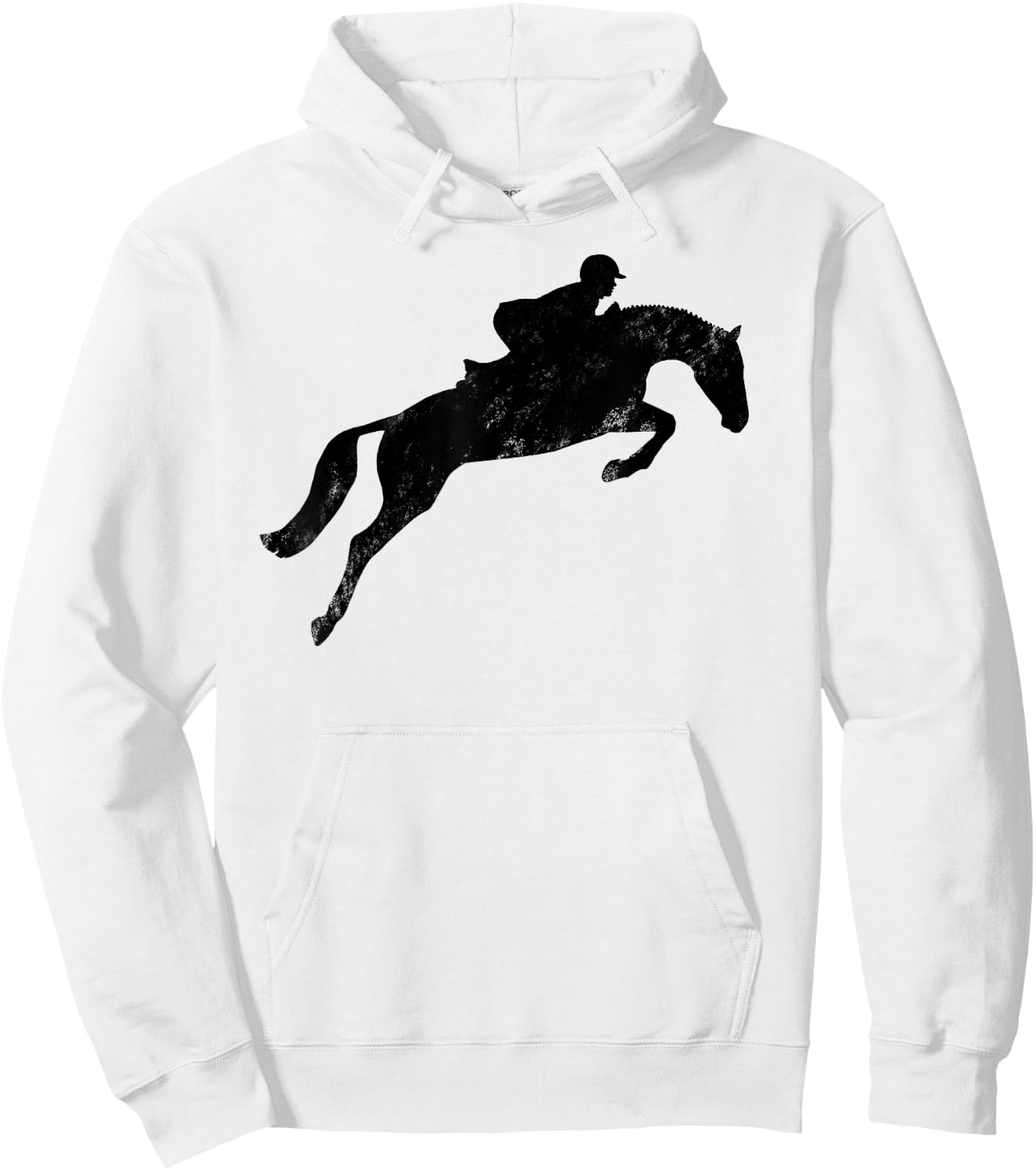 Horse Riding English Equestrian Hunter Jumper Shirt Grunge Hoodie - Hoodie | White