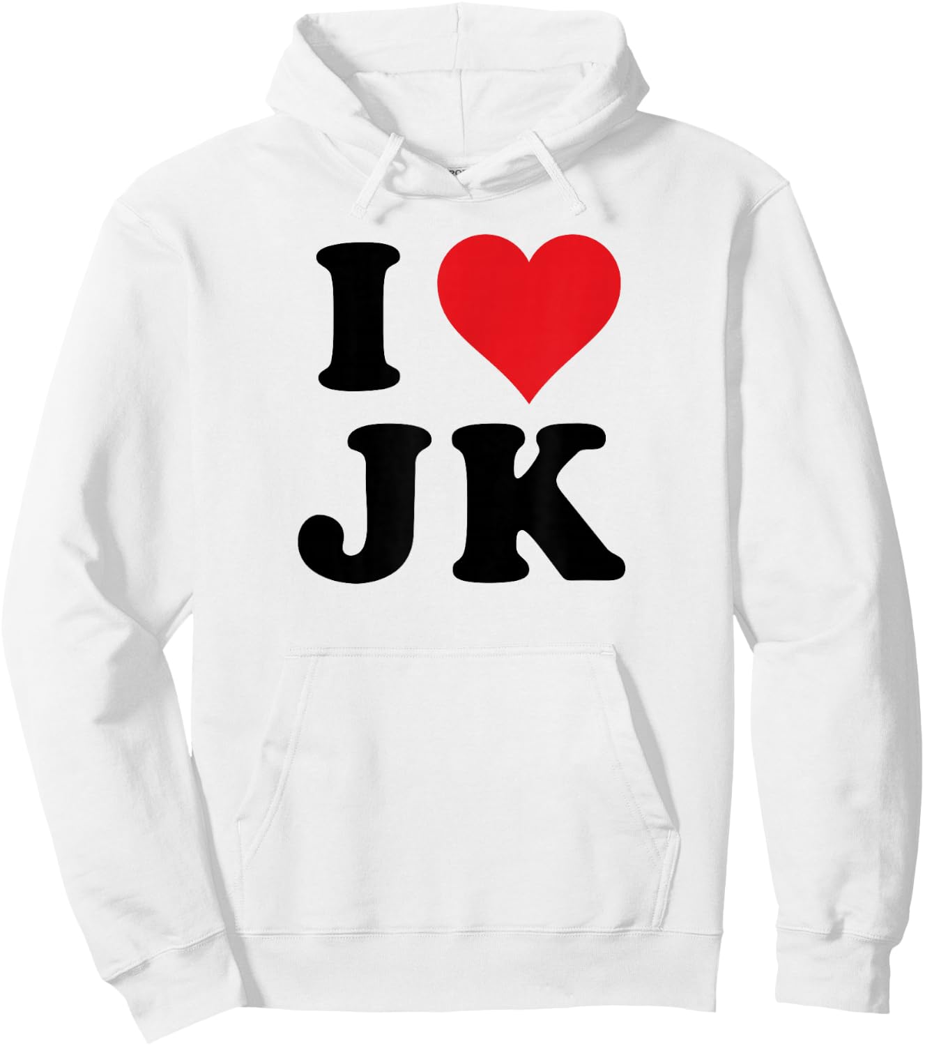 I Heart JK Initials I Love J.K. First And Last Name J K Hoodie - Hoodie | White