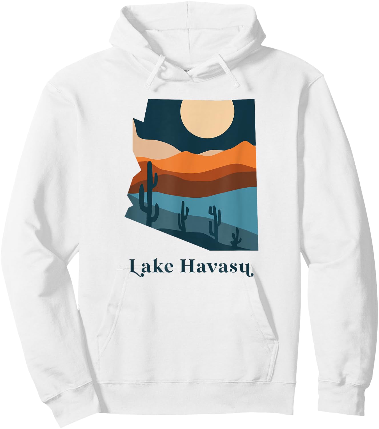 Lake Havasu Arizona Desert Style Boho AZ Landscape Hoodie - Hoodie | White