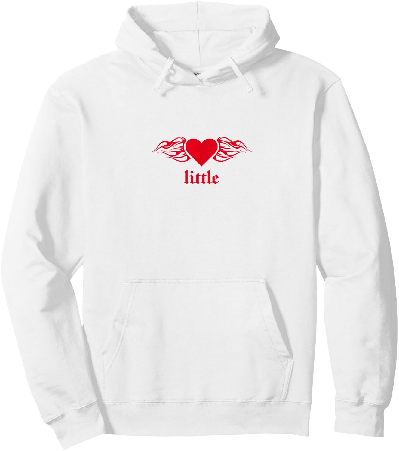 Heart Flames Big Little Sister Sorority Reveal for Little Hoodie - Hoodie | White