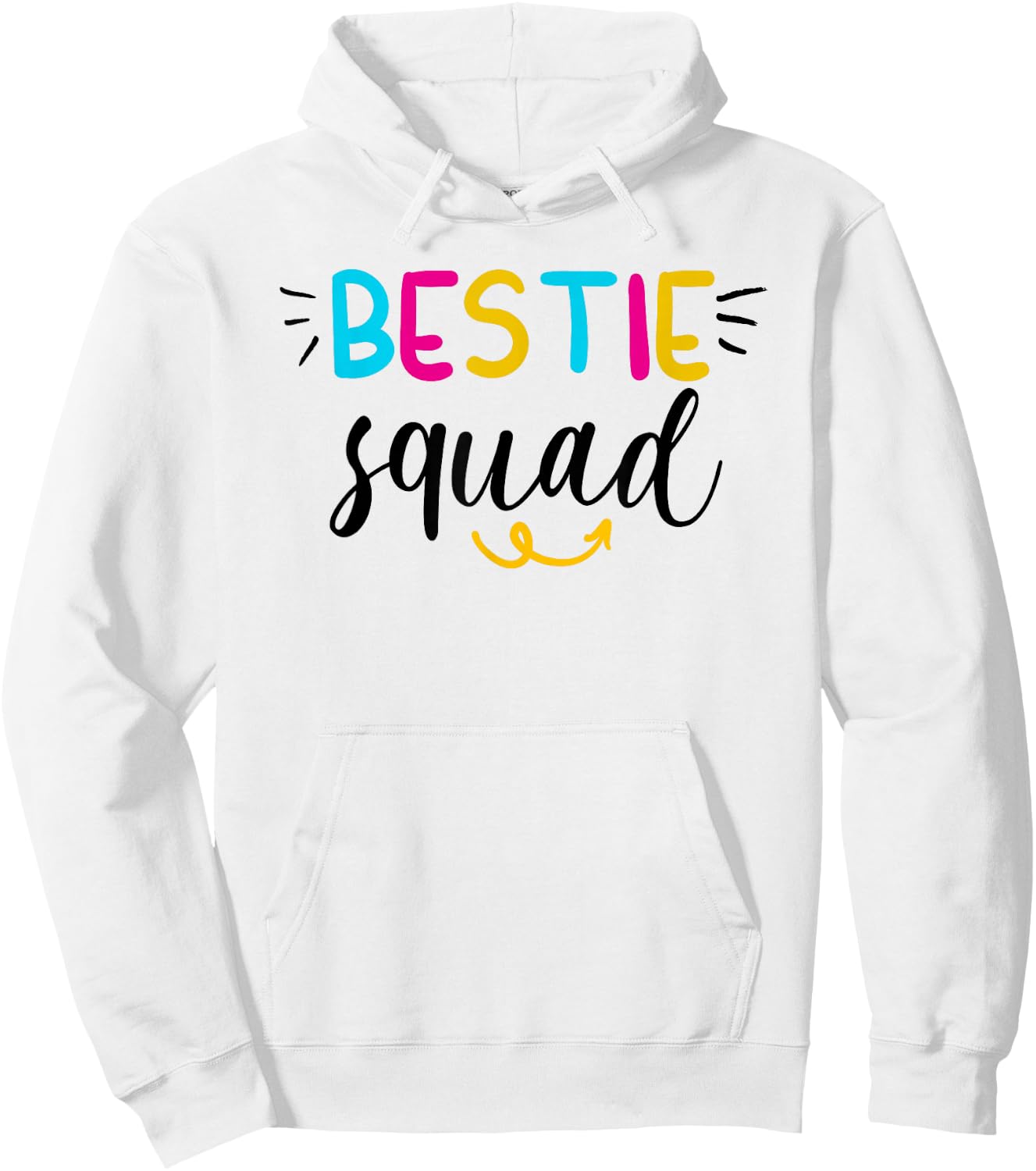 Bestie Squad Best Friends Hoodie - Hoodie | White