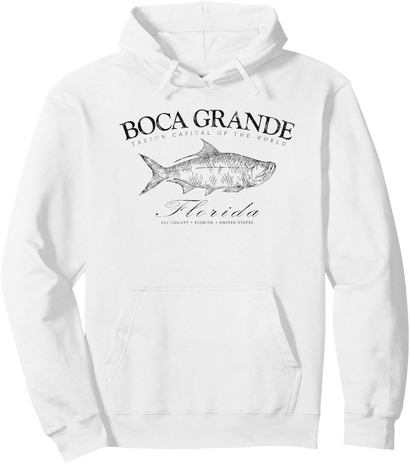 Boca Grande Tarpon Capital of the World Gasparilla Hoodie - Hoodie | White