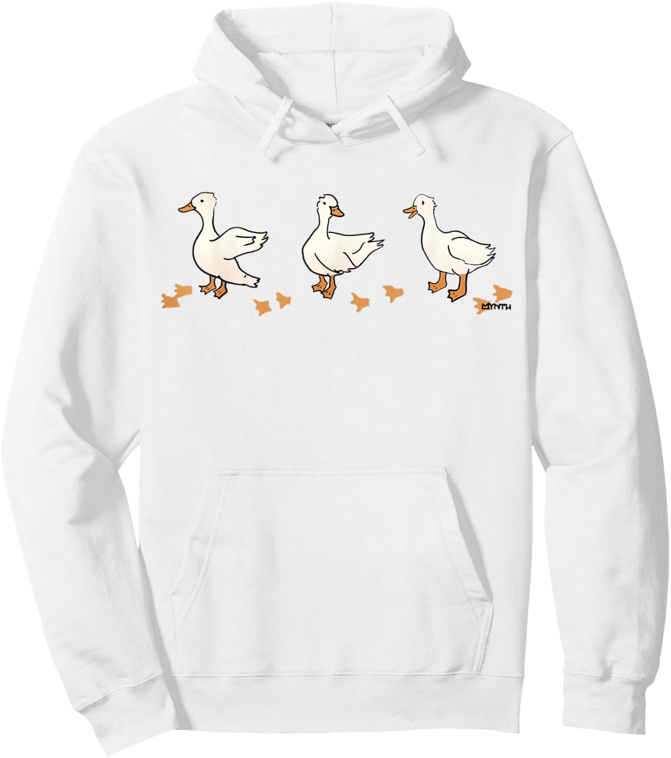 Ducks in a Row Cute Animal Hoodie - Hoodie | White