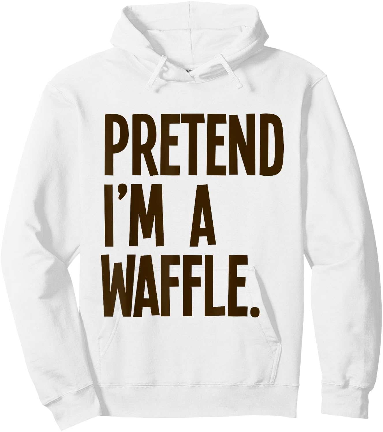 Pretend I'm A Waffle Funny Halloween Party Costume Hoodie - Hoodie | White