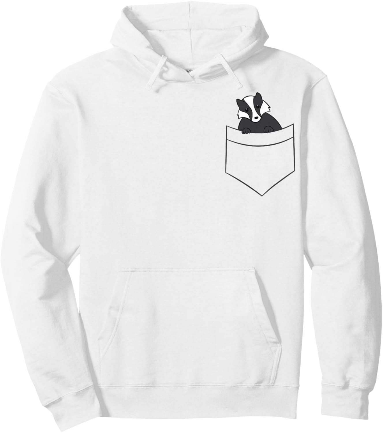 Honey Badger In A Pocket Funny Honey Badger Hoodie - Hoodie | White