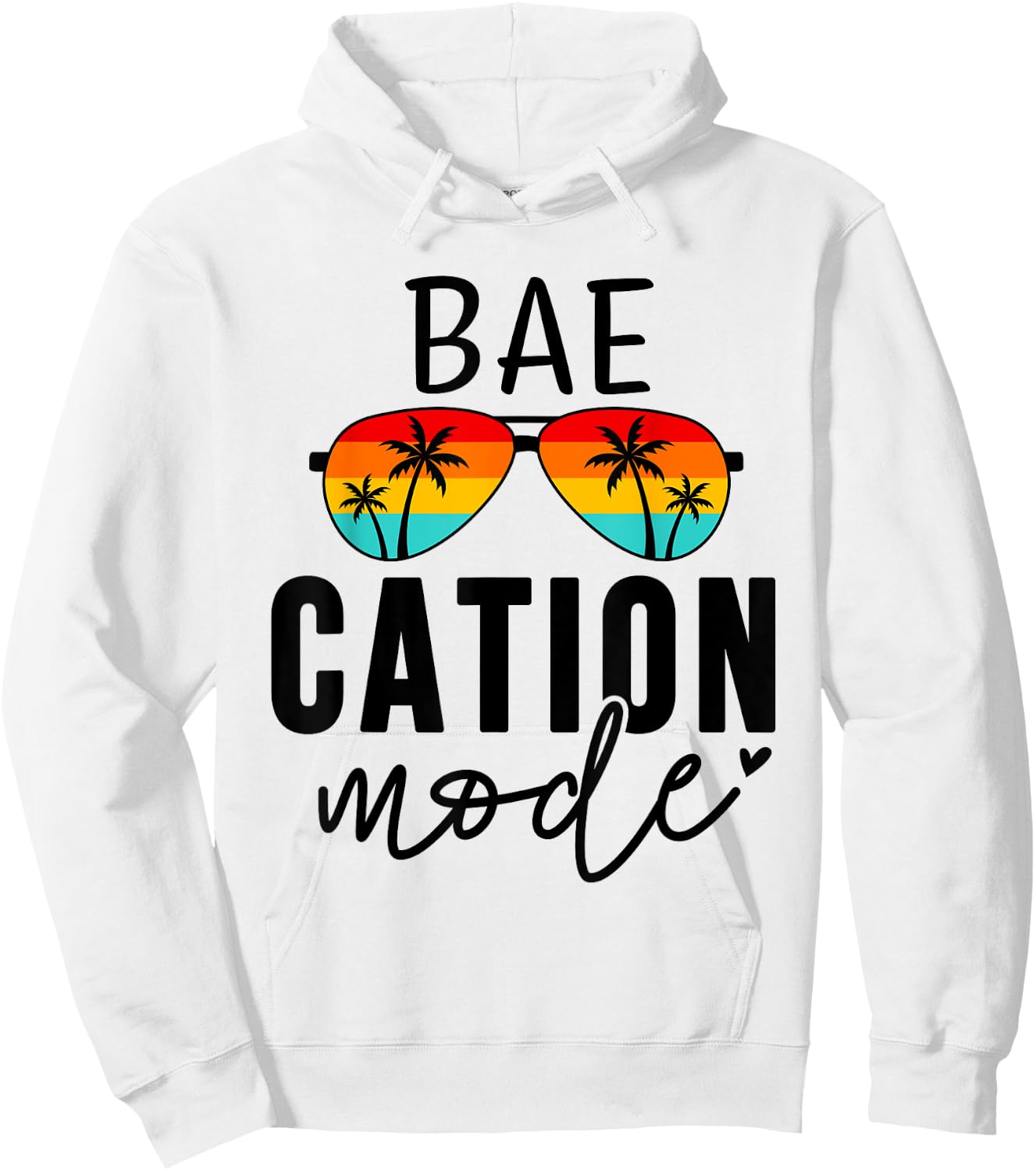 Vacation Summer Cute Couples Matching Baecation Mode Hoodie - Hoodie | White
