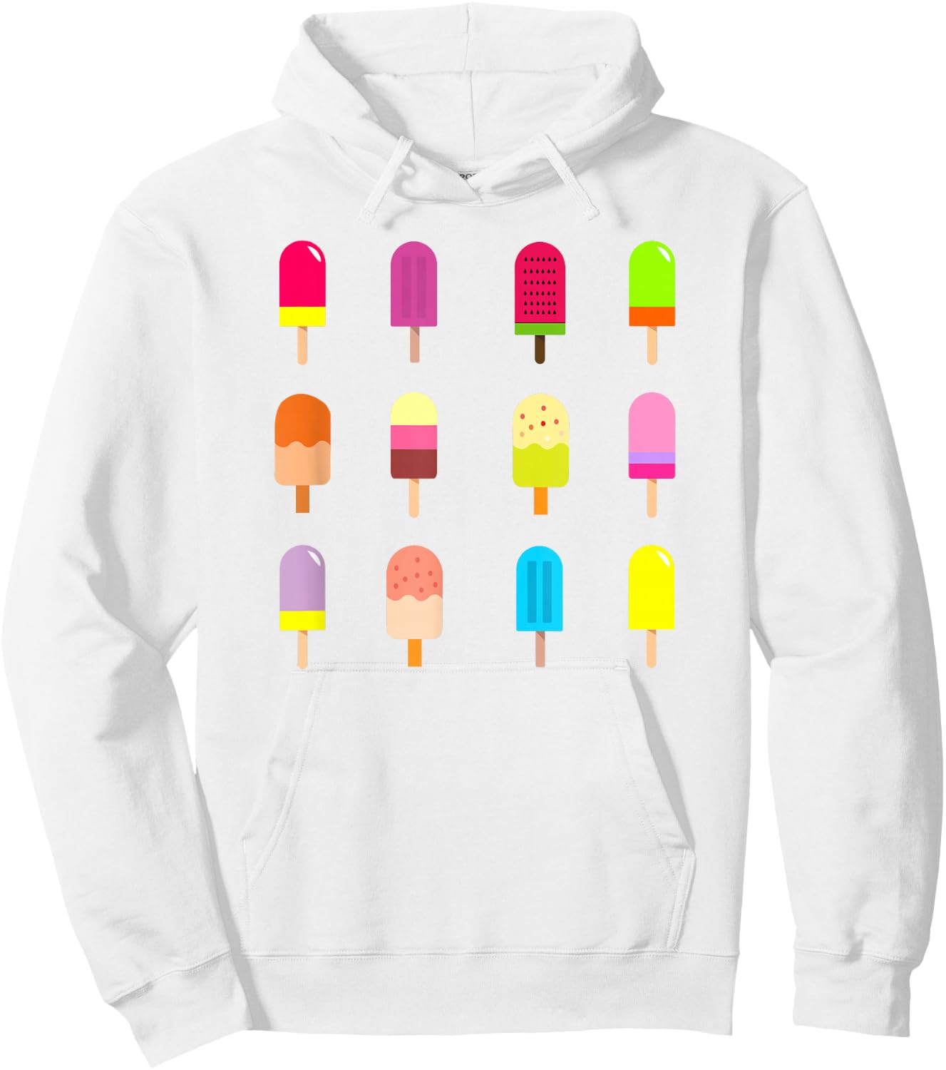 Novelty Popsicle Funny Summer Design Ice Cream Gift Hoodie - Hoodie | White