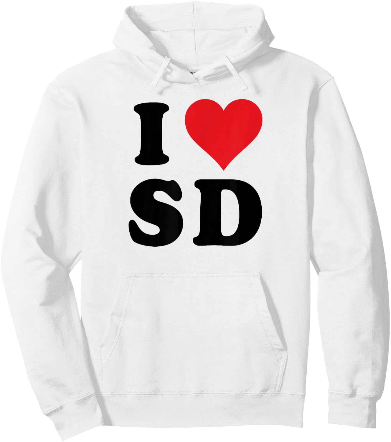 I Heart SD Initials I Love S.D. First And Last Name S D Hoodie - Hoodie | White