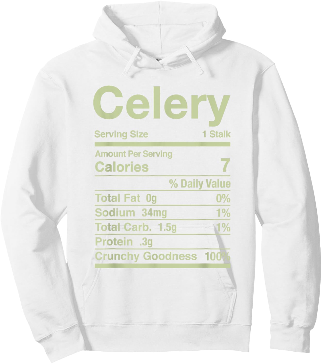 Celery Nutrition Facts Juice Vegetable Thanksgiving Matching Hoodie - Hoodie | White