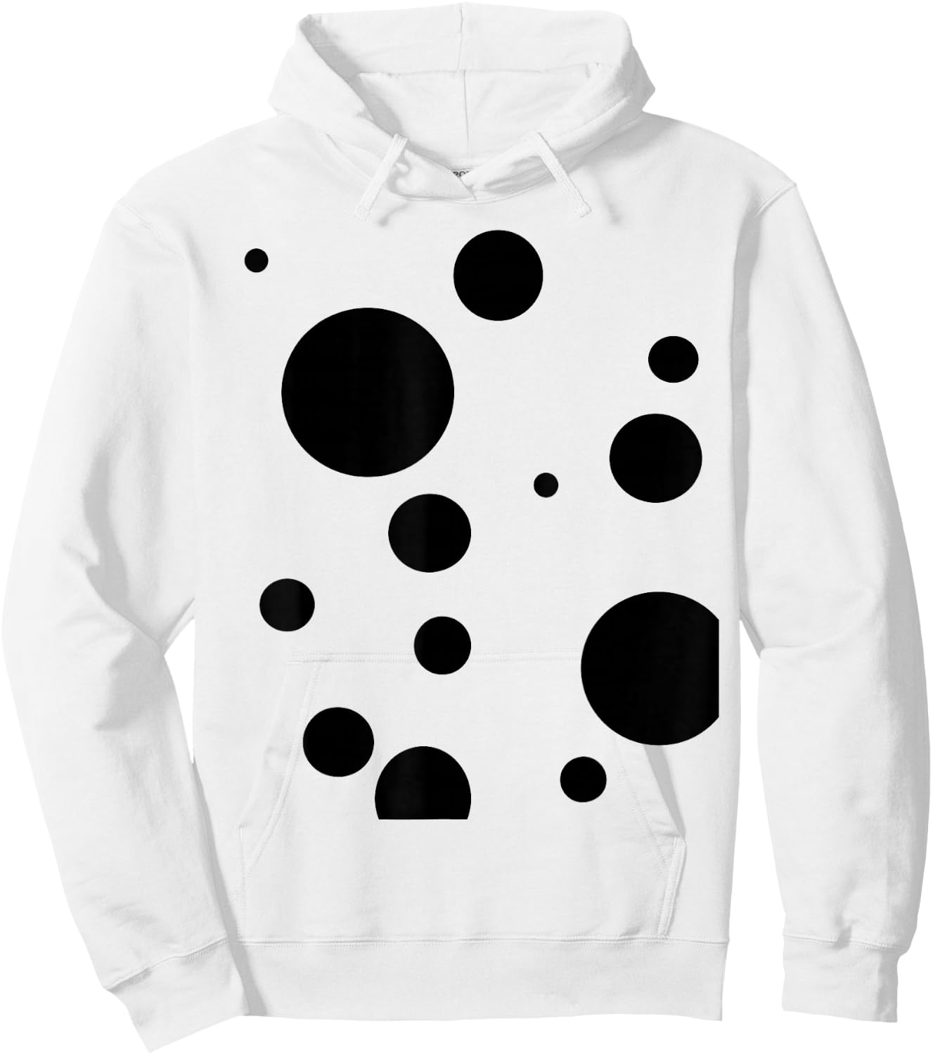 Polka dot Dalmatian Black White Abstract Fun Hoodie - Hoodie | White