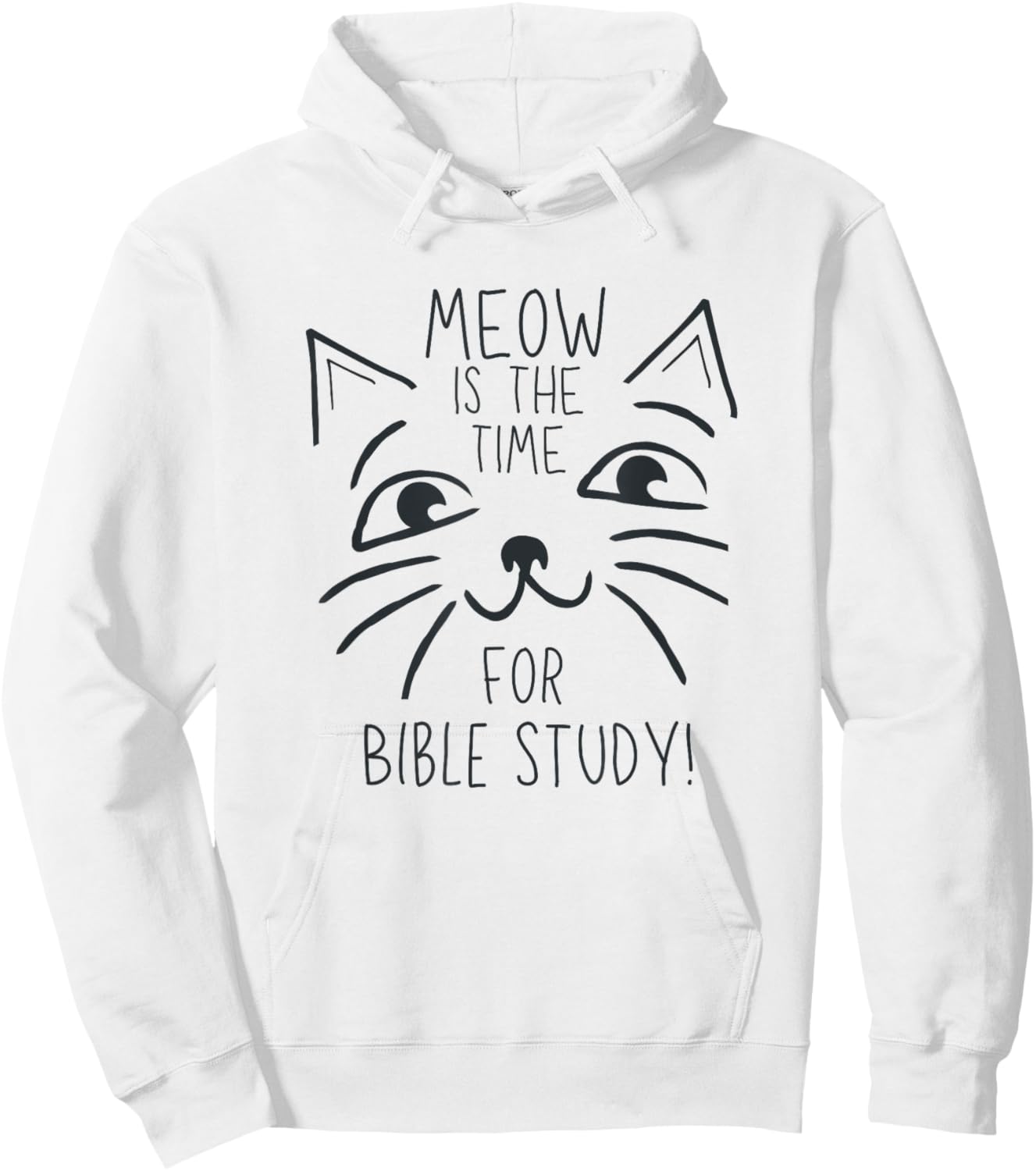 Funny Kitten Christian Faith Church Bible Study Cat Men Women Hoodie - Hoodie | White