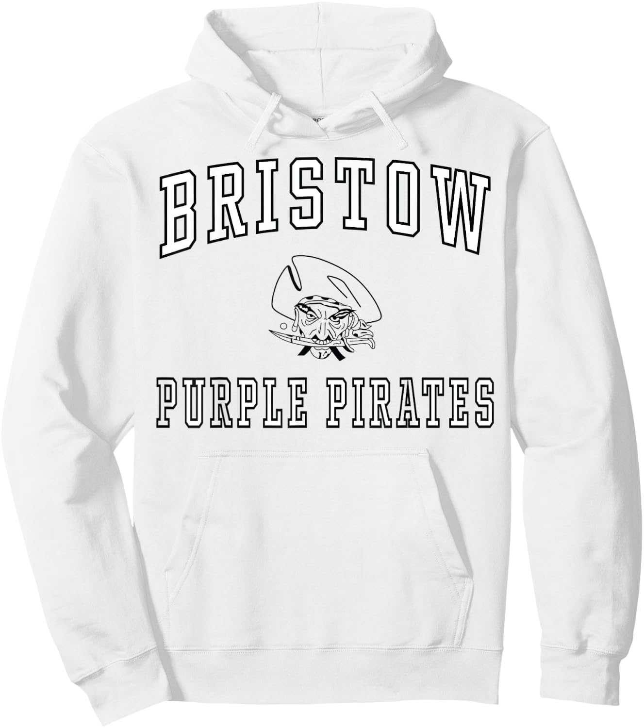 Bristow High School Purple Pirates C1 Hoodie - Hoodie | White
