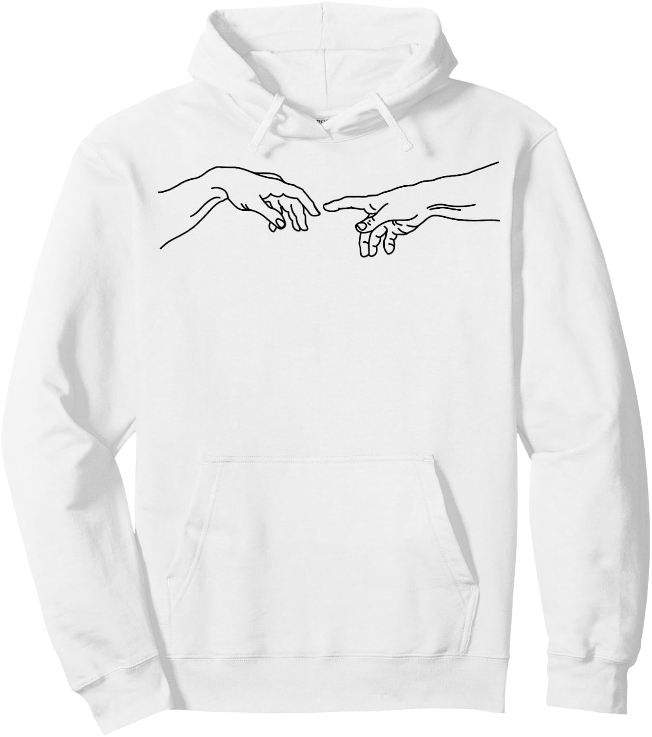 Michelangelo Creation Hands for Art Lover Hoodie - Hoodie | White