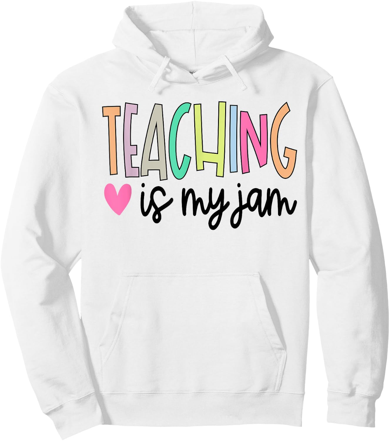 Teaching is My Jam Teacher Cute Teachers Outfit Hoodie - Hoodie | White