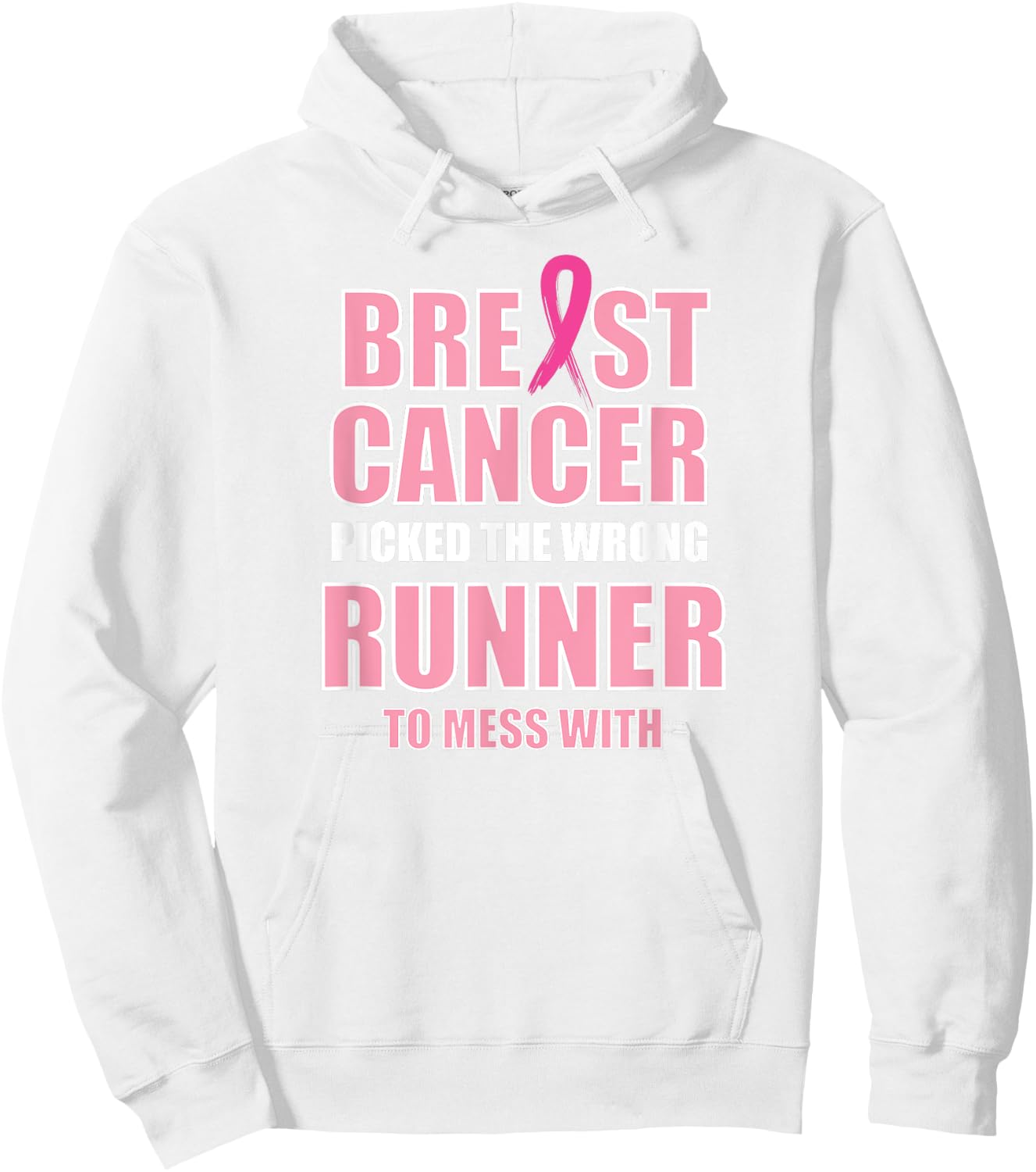 Breast Cancer Awareness Runner & Running Hoodie - Hoodie | White