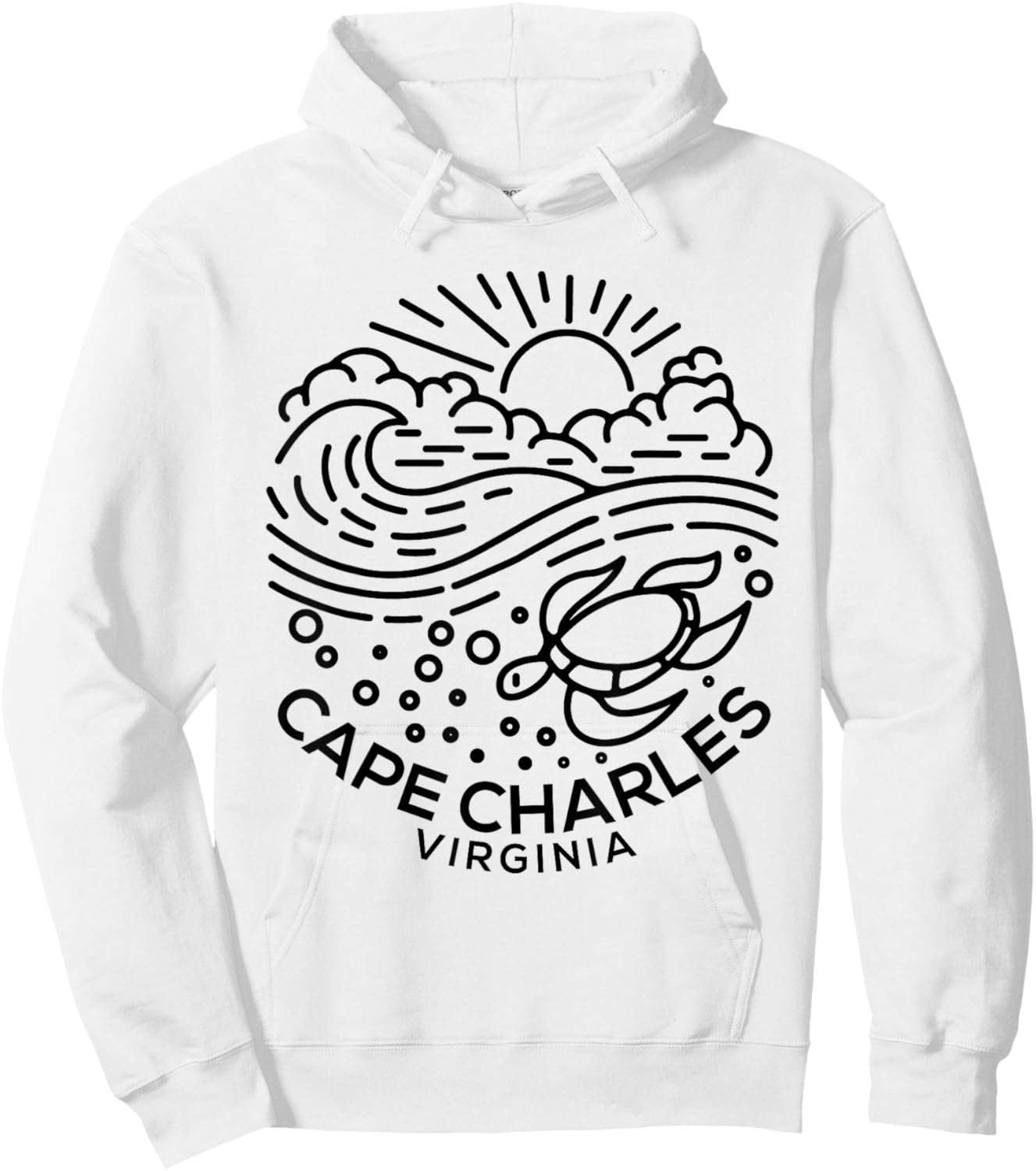 Cape Charles VA Hoodie - Hoodie | White